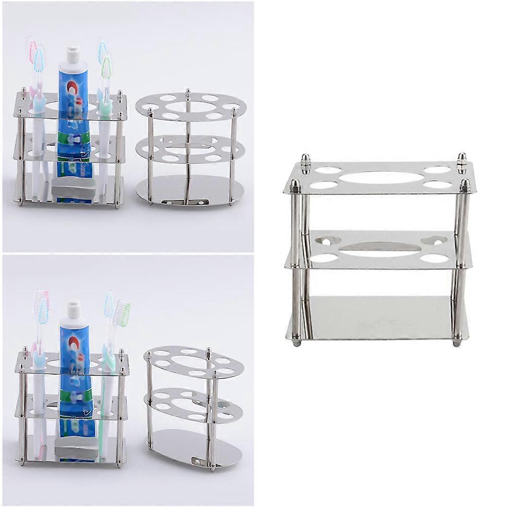 Simple Square Toothpaste Holder For Household Users In Silver Color 1Set