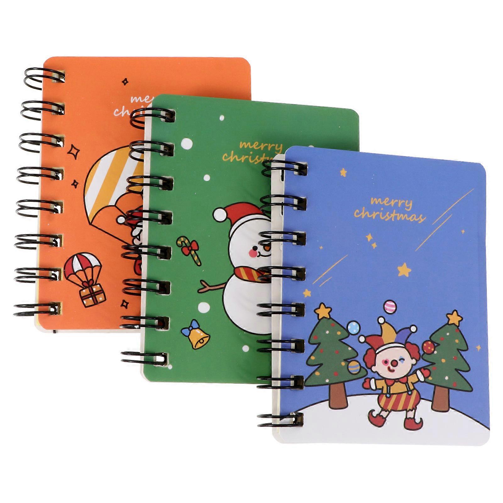 Christmas Coil Notebook for Writing Use 18Pcs Cartoon Student Notebooks