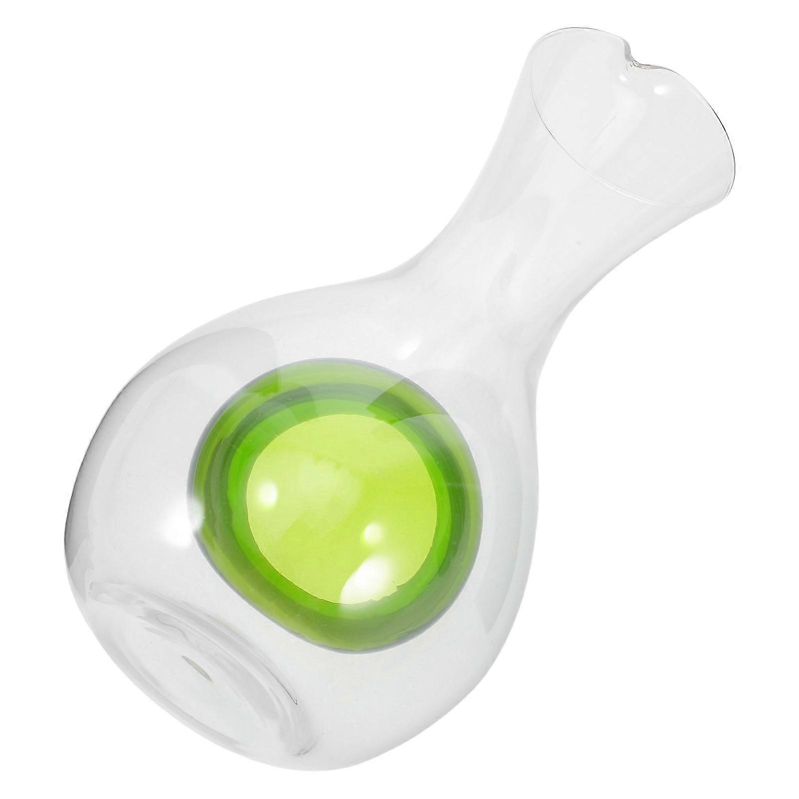 3Pcs Light Green Glass Ice Cavity Liquor Dispenser Perfect For Formal Parties Offering Quick Cooling Capability And Unique Thumb Indentation Design