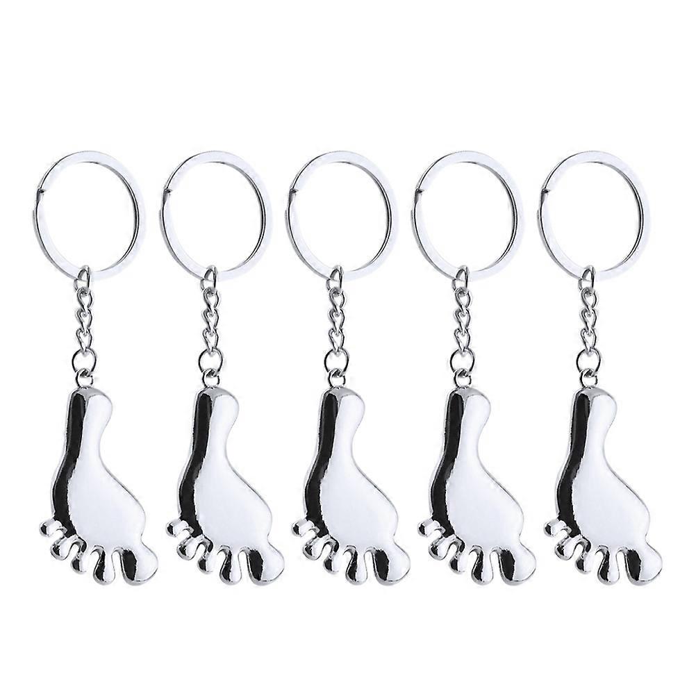 Footprint Key Ring Zinc Alloy Keychain with Decorative Use 10Pcs