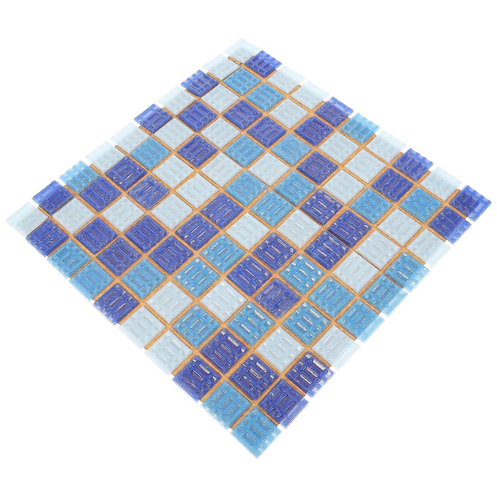 3 Sheets Waterproof Decorative Tiles Square Bathroom Pool Tiles Multi Easy To Use Self Adhesive 31.8x31.8cm