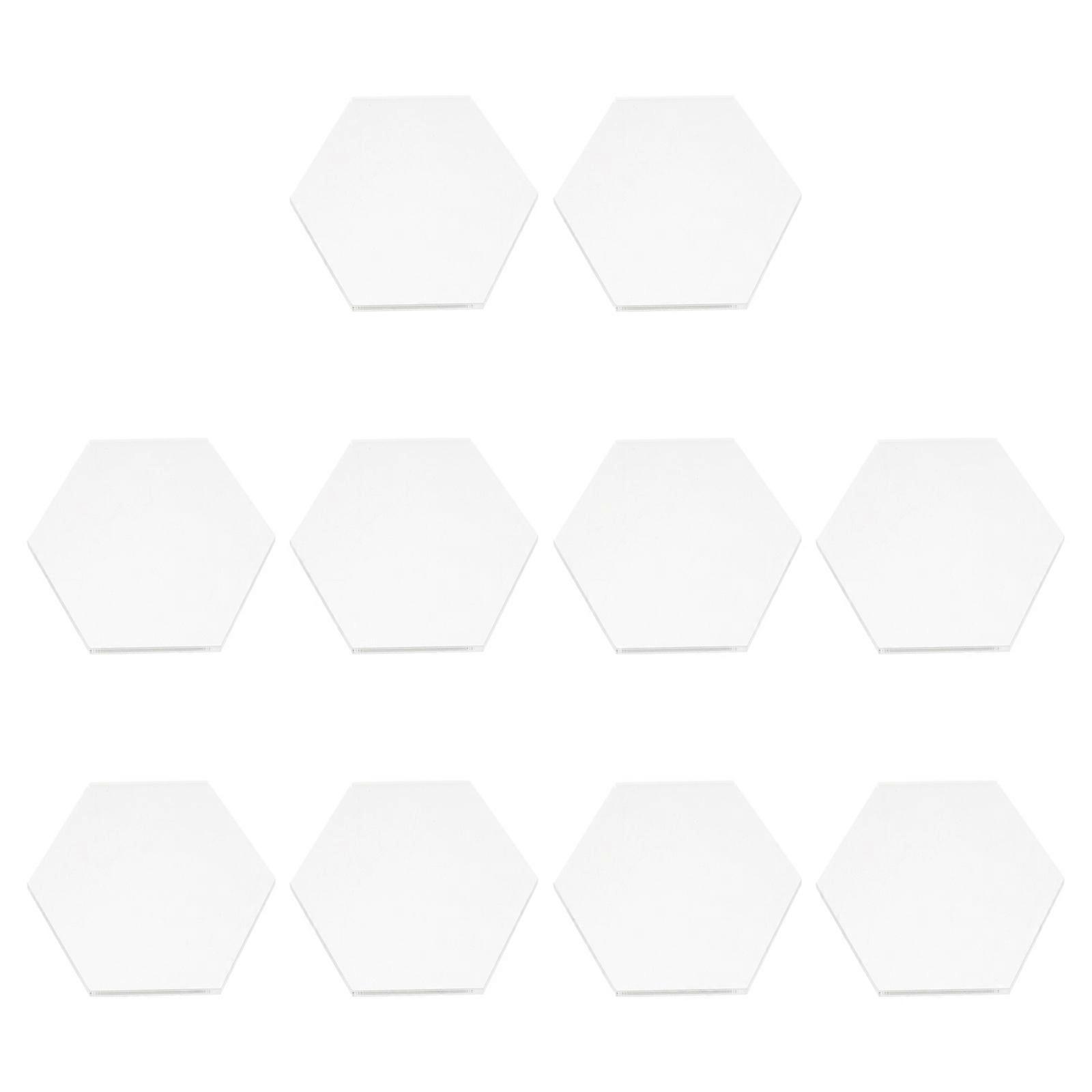 Transparent Hexagonal Acrylic Board for Decoration DIY 30 Pieces