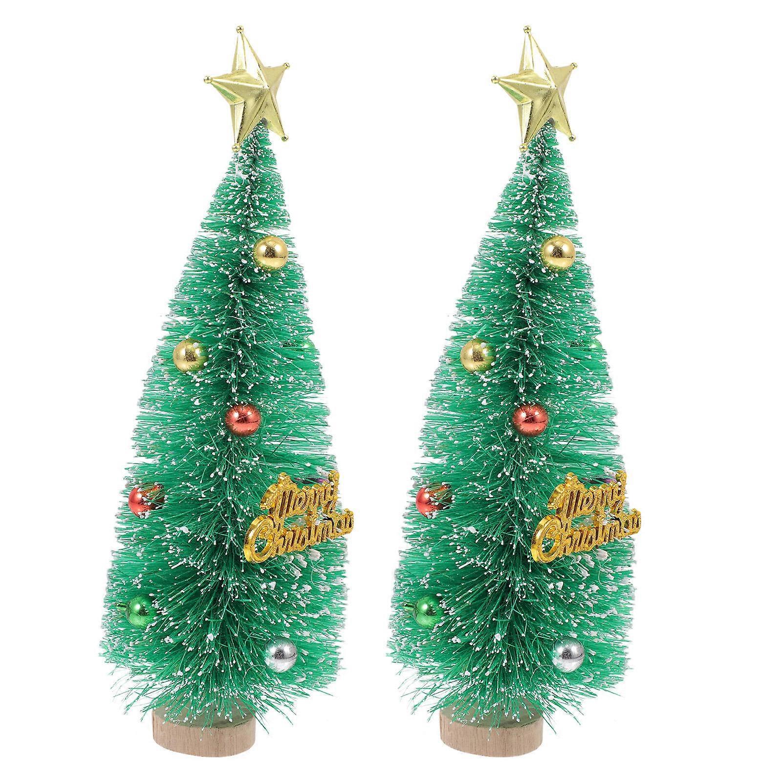 4Pcs Mini Xmas Tree Decoration for Home and Party Desktop Decor