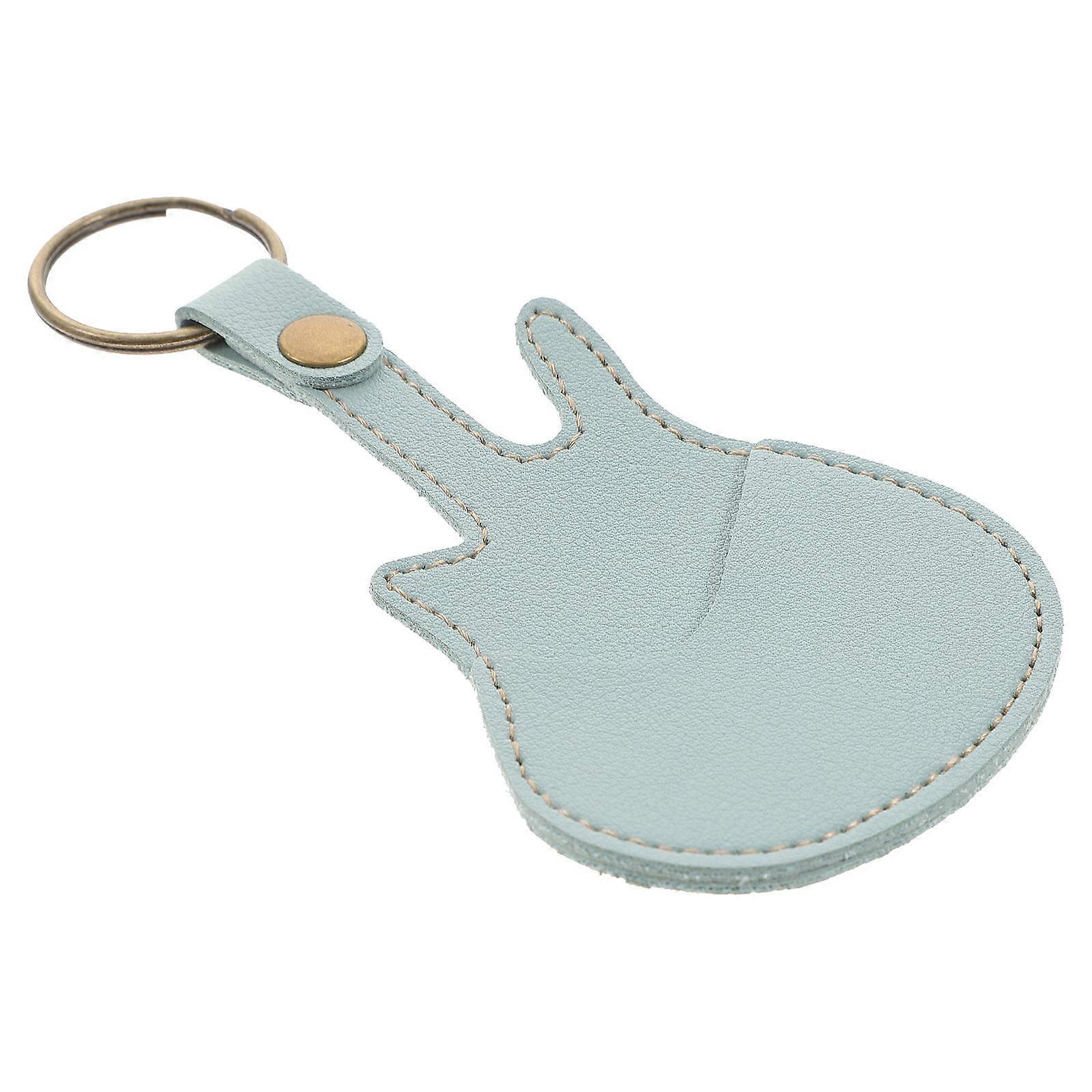 Portable Guitar Pick Holder Case with 5Pcs Keyring for Electric Guitar