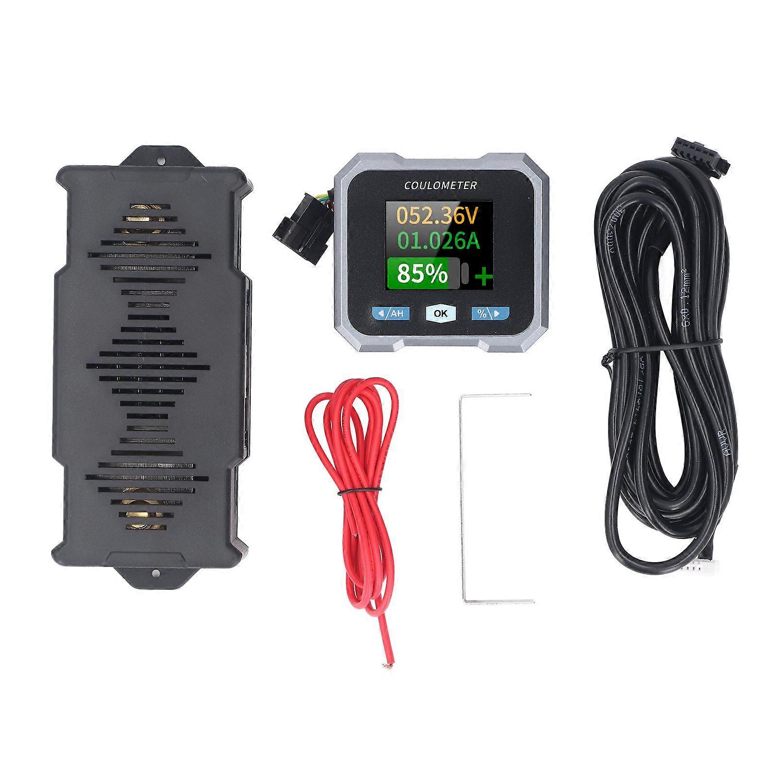 Bluetooth Battery Monitor Waterproof 400A 10100V Shunt 1.8in Screen Battery Power Voltage Current Capacity Meter