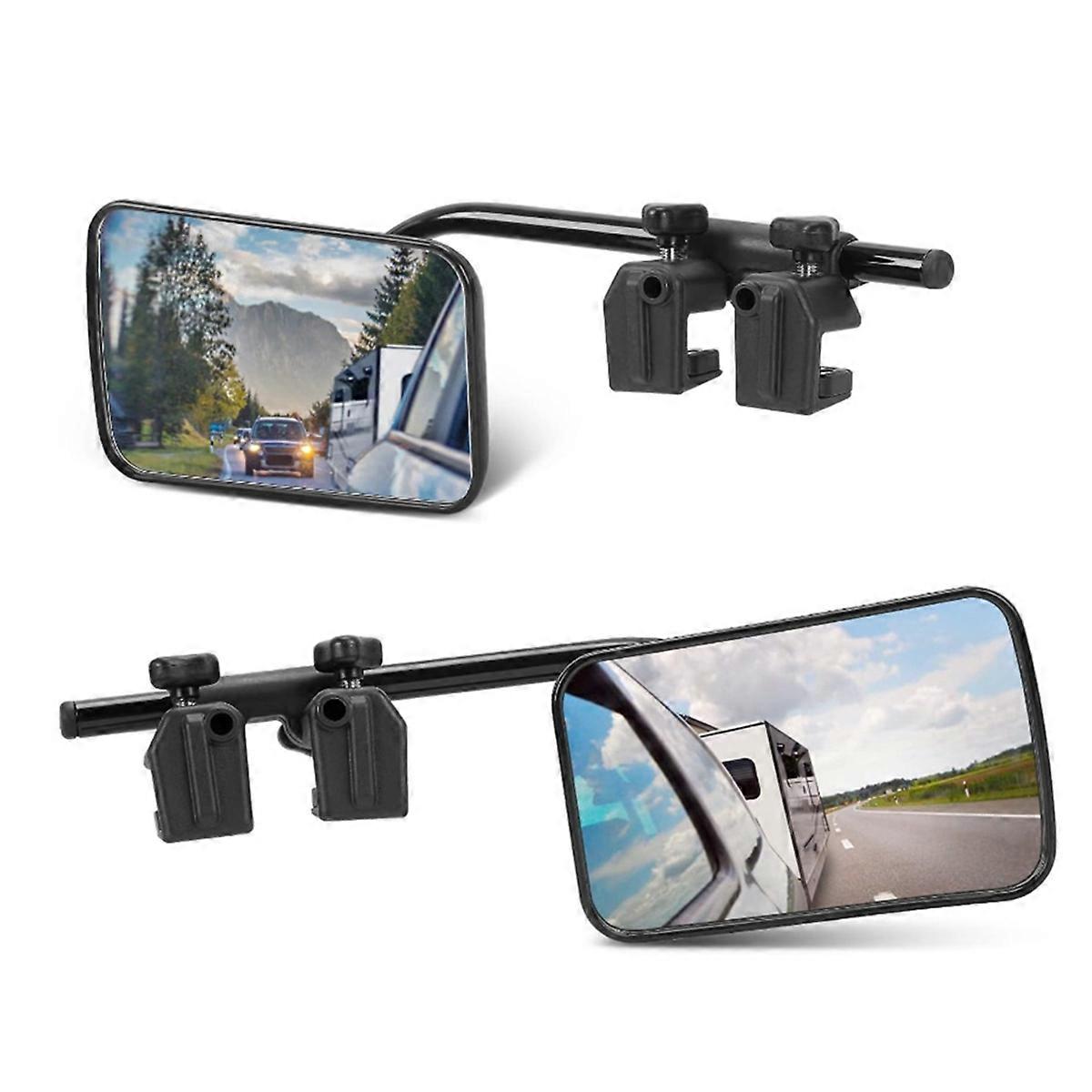 Car Rearview Mirror Towing Mirror Extend and Widen of View Adjustable Tow Mirror for RV Tractor Tow