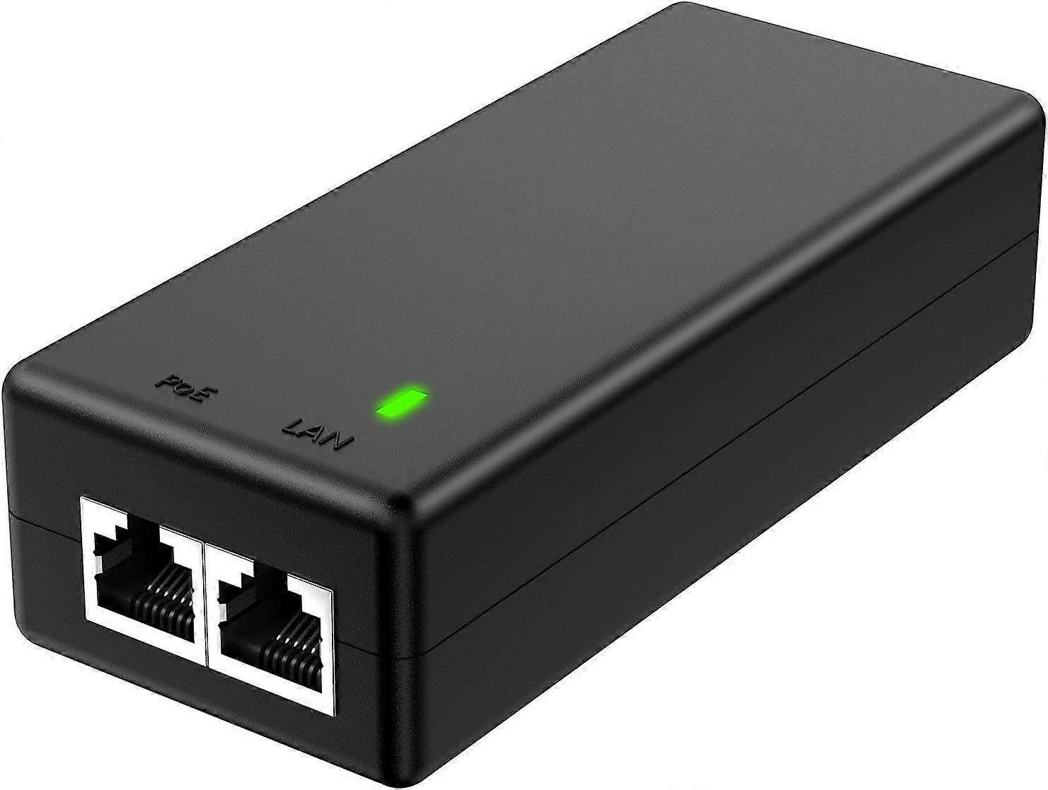 30W Gigabit PoE Injector Adapter, Convert Non-PoE to Gigabit PoE, 48V IEEE 802.3af/at Power Over Ethernet Injector, 10/100/1000Mbps PoE+ Injector Plu