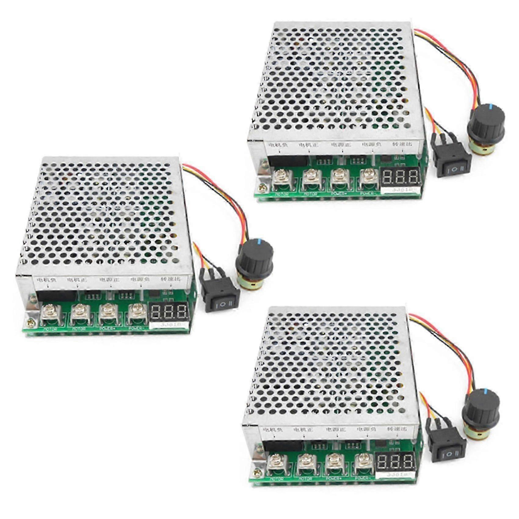 3x DC 10-55V 100A 3000W Motor Speed Controller Reversible PWM Steuerung Vorwärts- und Rückwärtssteuerung