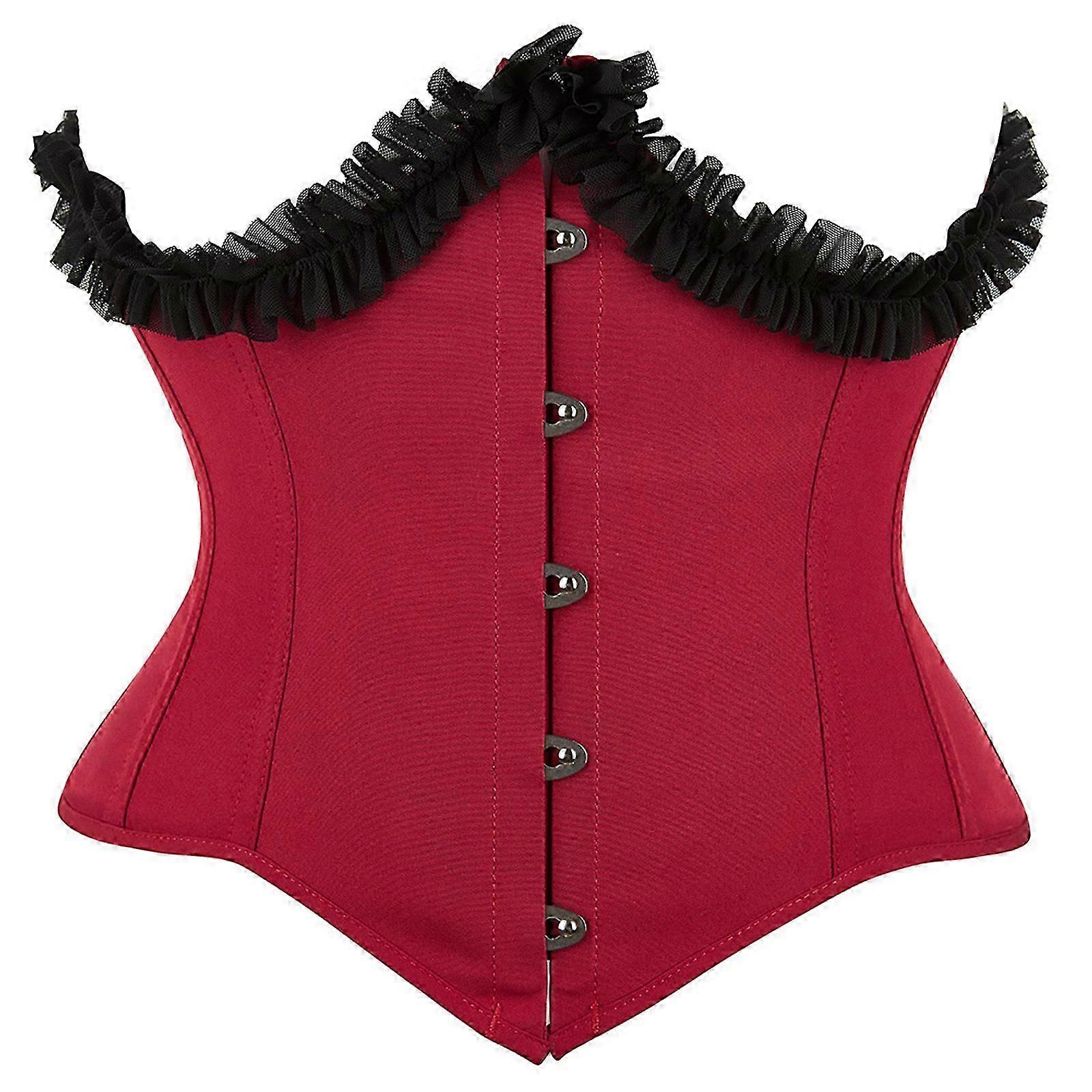 Renaissance Palatial Corset Slimming Shapewear for Stage Dance Performances Palatial Waistbelt Corset Shaping Top deep purp le