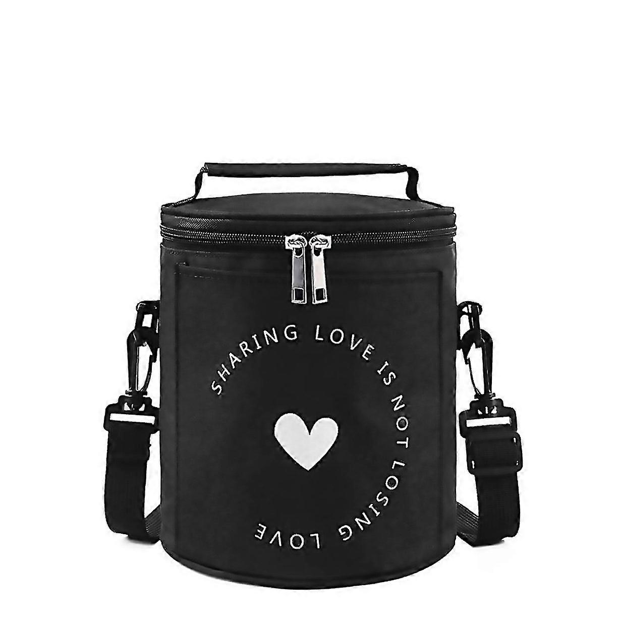 For Round Lunch Bag Insulated Lunch Box Foldable Portable Lunch Tote Suitable For Everyday Use
