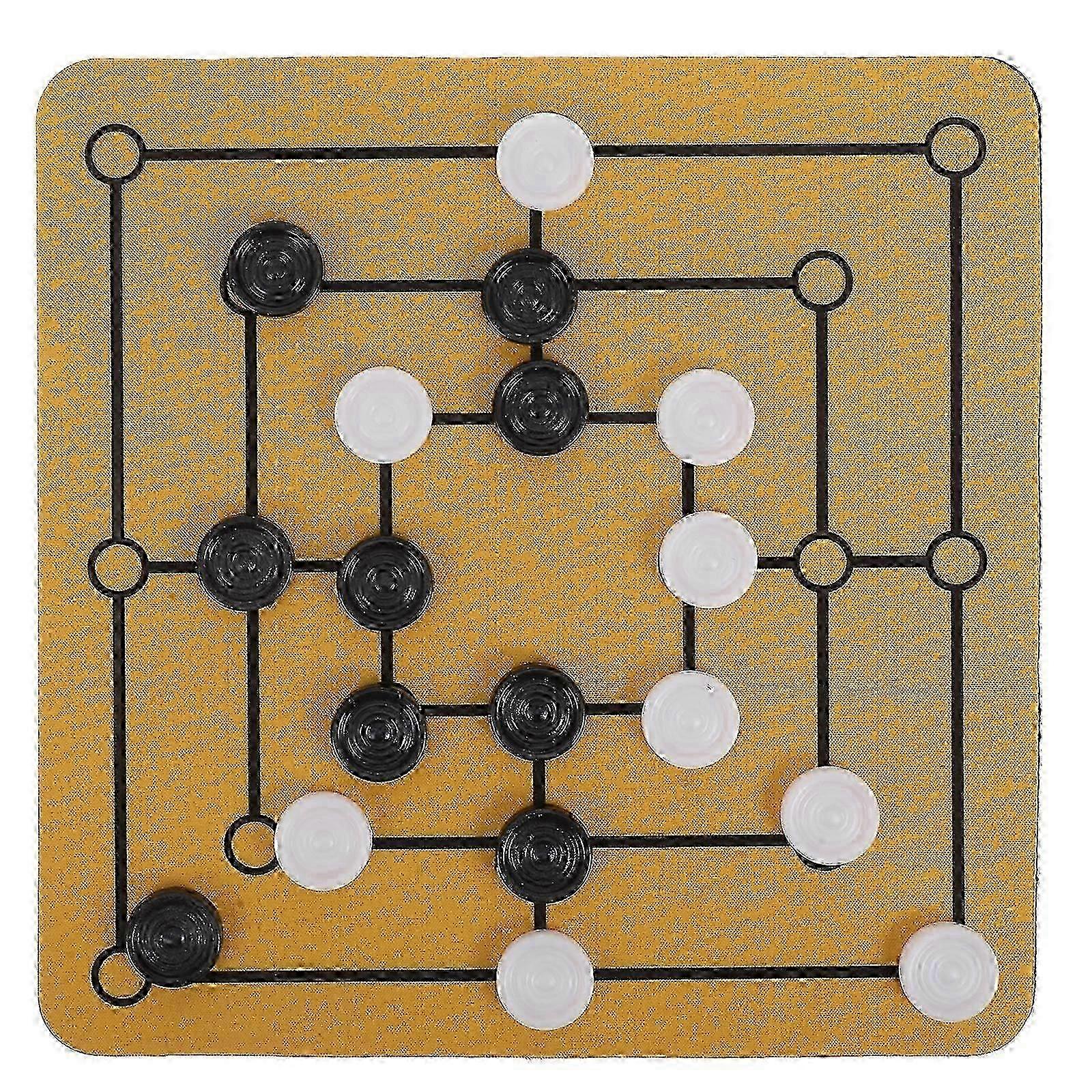 Portable Chess and Nine Mens Morris Board Game Set for Family Entertainment 26s