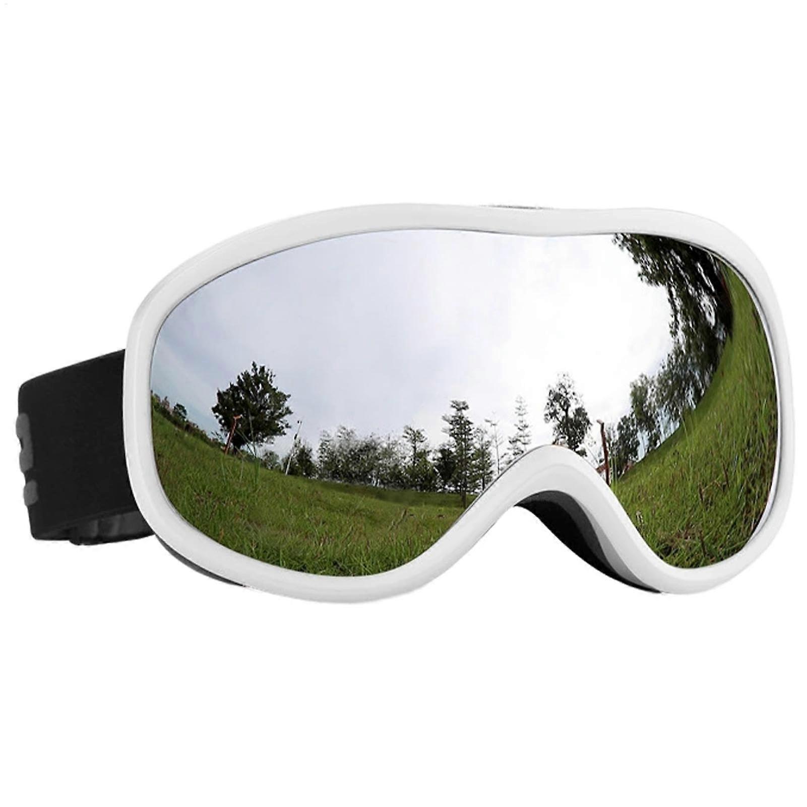 Snow Goggles AntiFog DoubleLayer Windproof OverGlasses Design White Adult Skiing Cycling Snowmobile Outdoor Sports