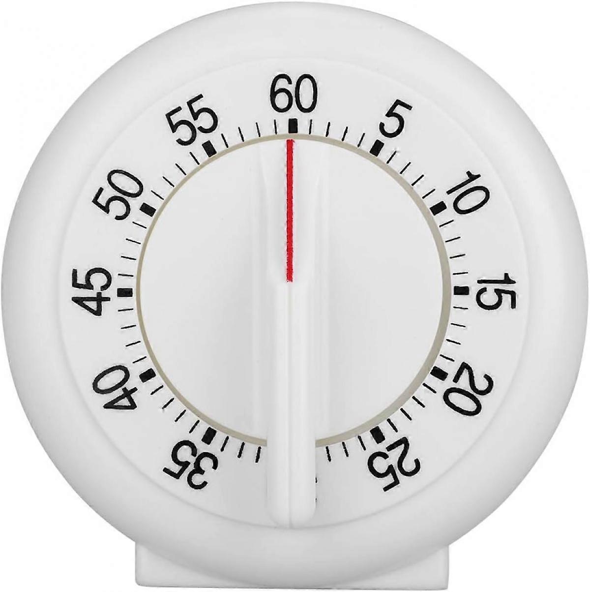 60 - Minute Manual Mechanical Kitchen Timer, Round Shape Wind - Up Countdown with Loud Ring, Visual Dial for Cooking, Baking, Steaming, Home, Classroo
