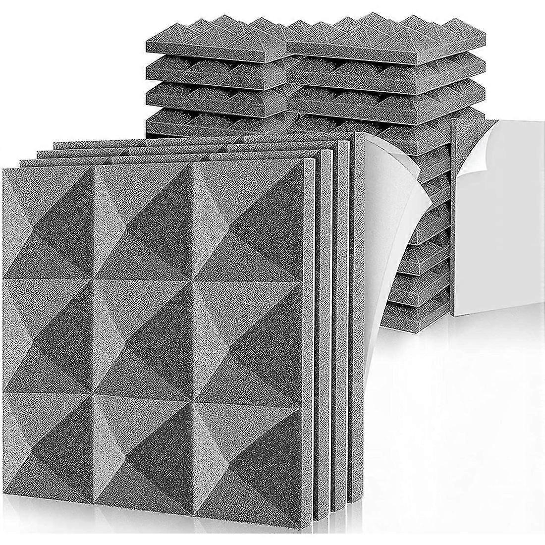 24 Pieces Acoustic Foam Board,self-adhesive Sound-proof Foam Board,wall Reduce Noise Foam,for Music
