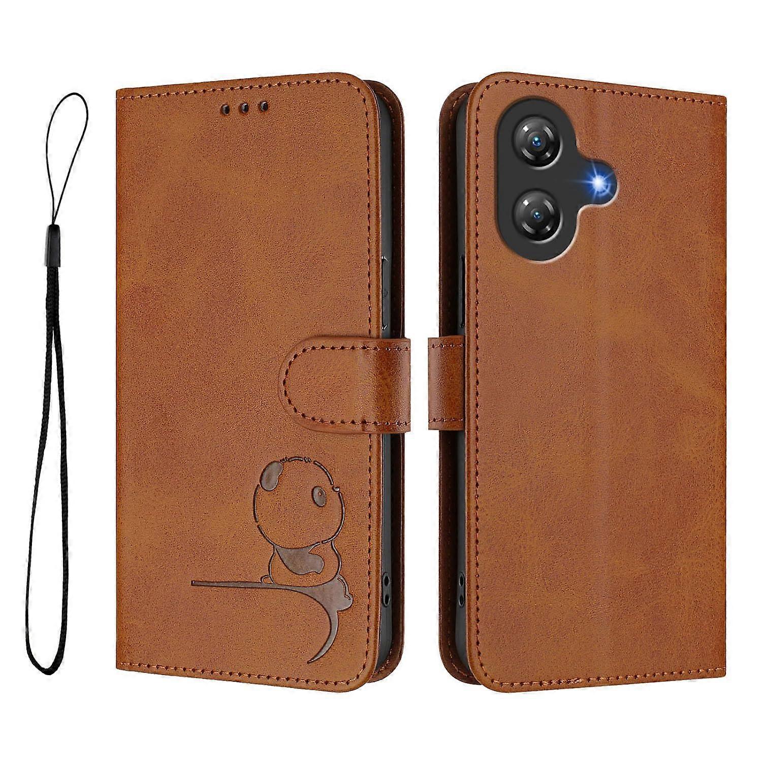 Phone Case for Ulefone Note 21 PU Leather Wallet RFID Blocking Card Slots Kickstand Folio Brown