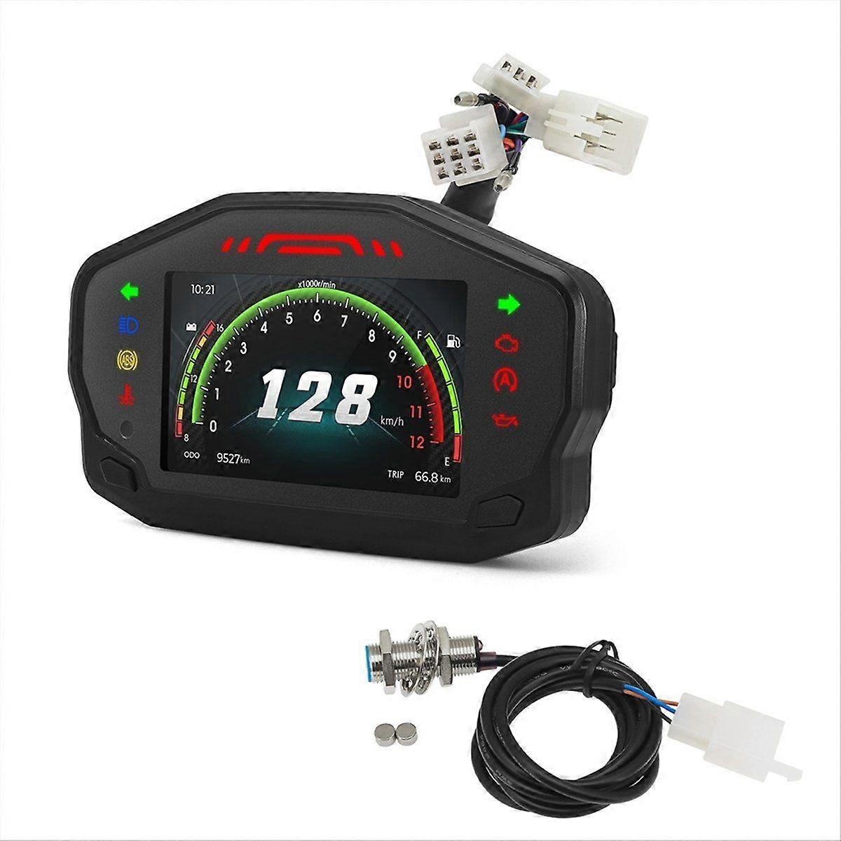 AD Universal Motorcycle Dashboard Tachometer LCD Digital