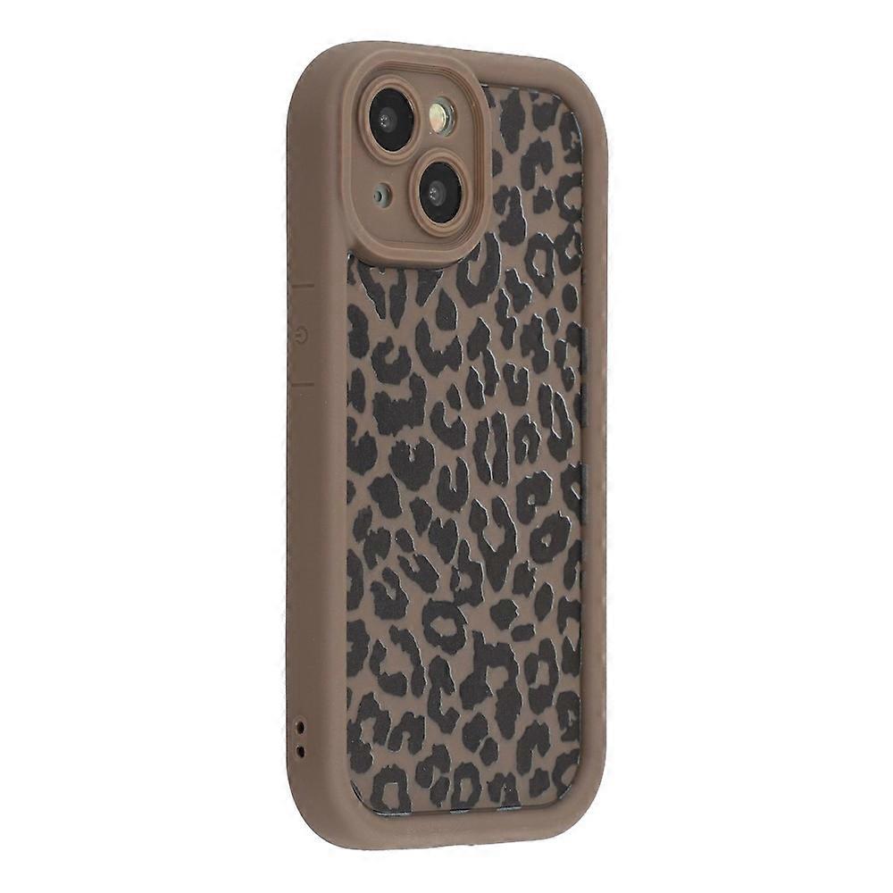 Compatible For iPhone 15 Plus Case Leopard Print TPU Shockproof Phone Cover