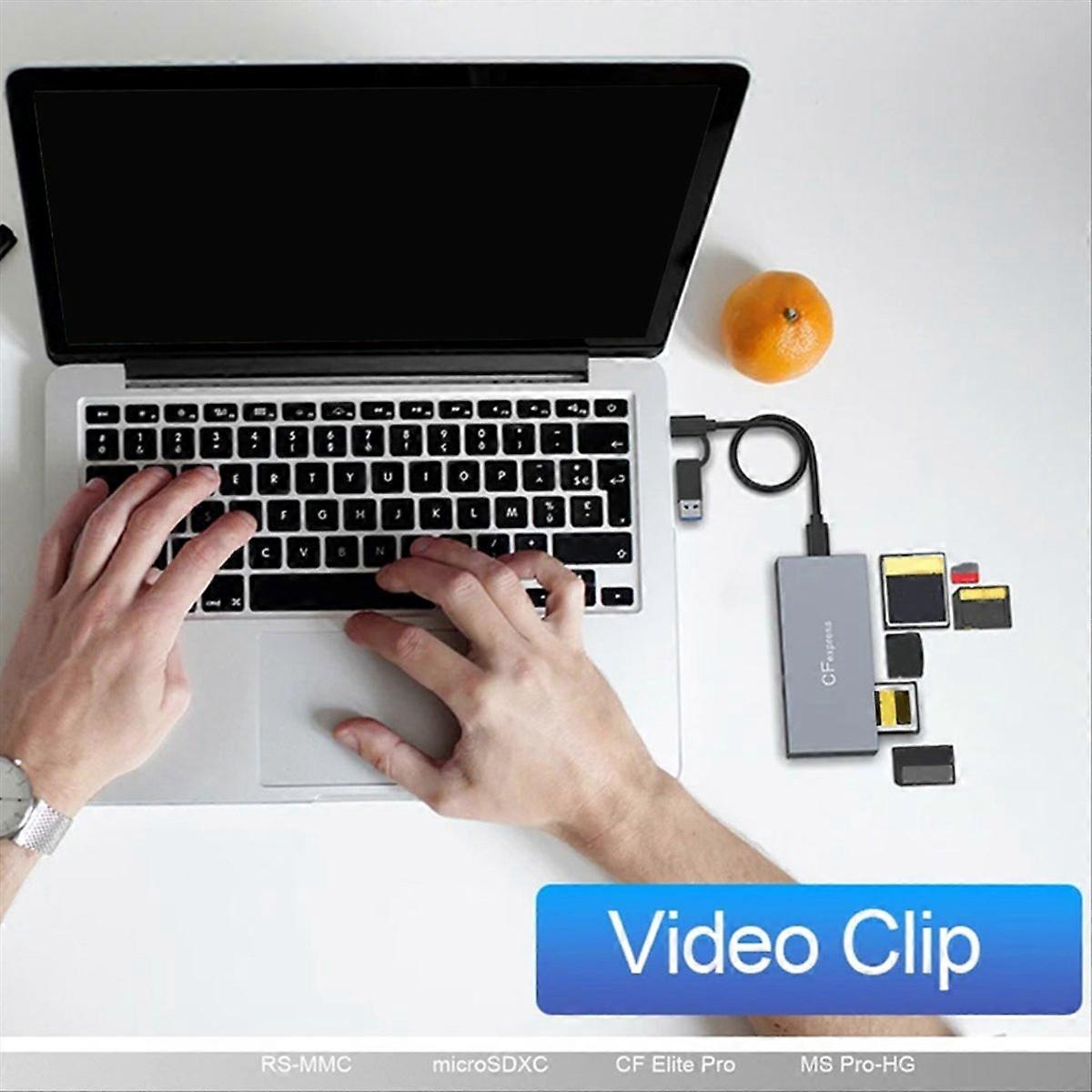 8 in 2 CFexpress Type B//XD/MS/SD/TF Card Reader Adapter for OS