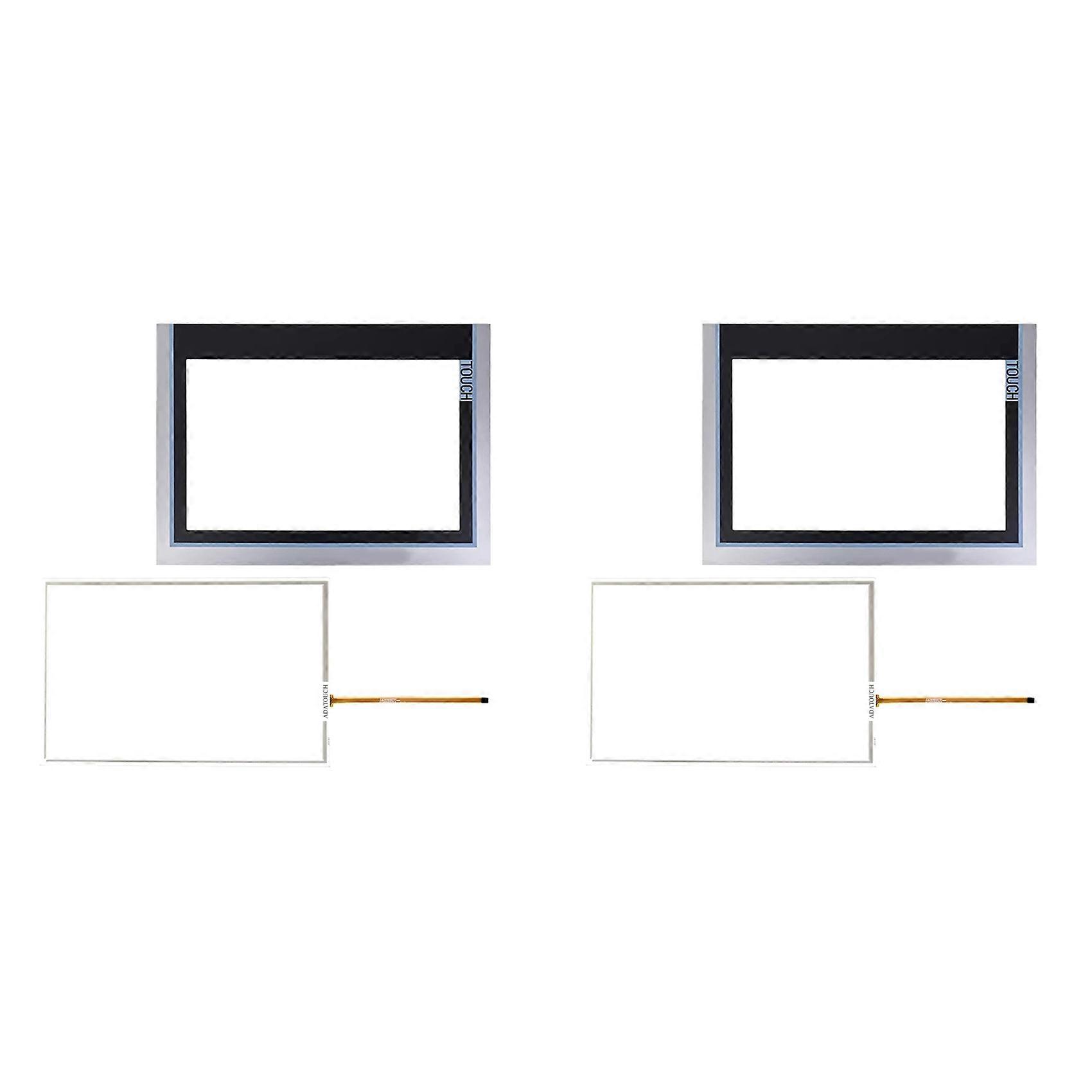 2pcs 12inch Touch Screen Panel Glass Digitizer with Overlay for 6Av2124-0Mc01-0Ax0 Tp1200 Comfort Touch