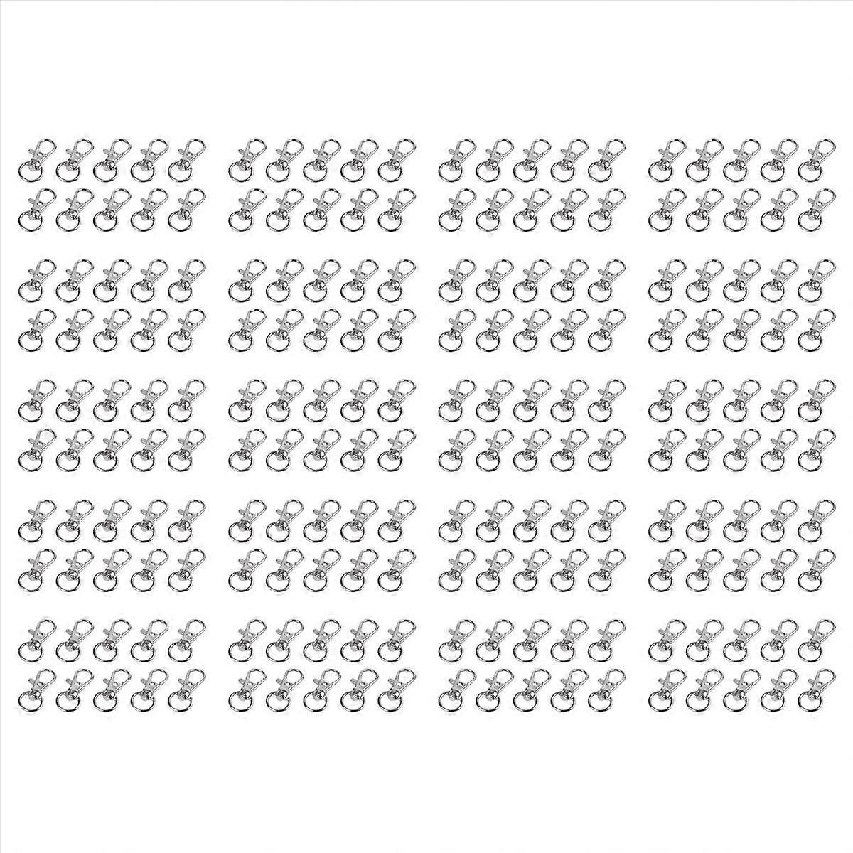 10pcs Metal Clasp Swivel Trigger Clips Snap Hooks Silver