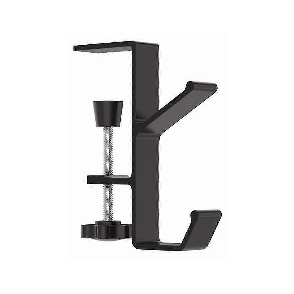 25-26 2x Metal Utility Hooks Desk Clamp Hook Creative Storage Organizer Hooks for Office Desk Bag Hanger Non-Sticky Removable Hooks