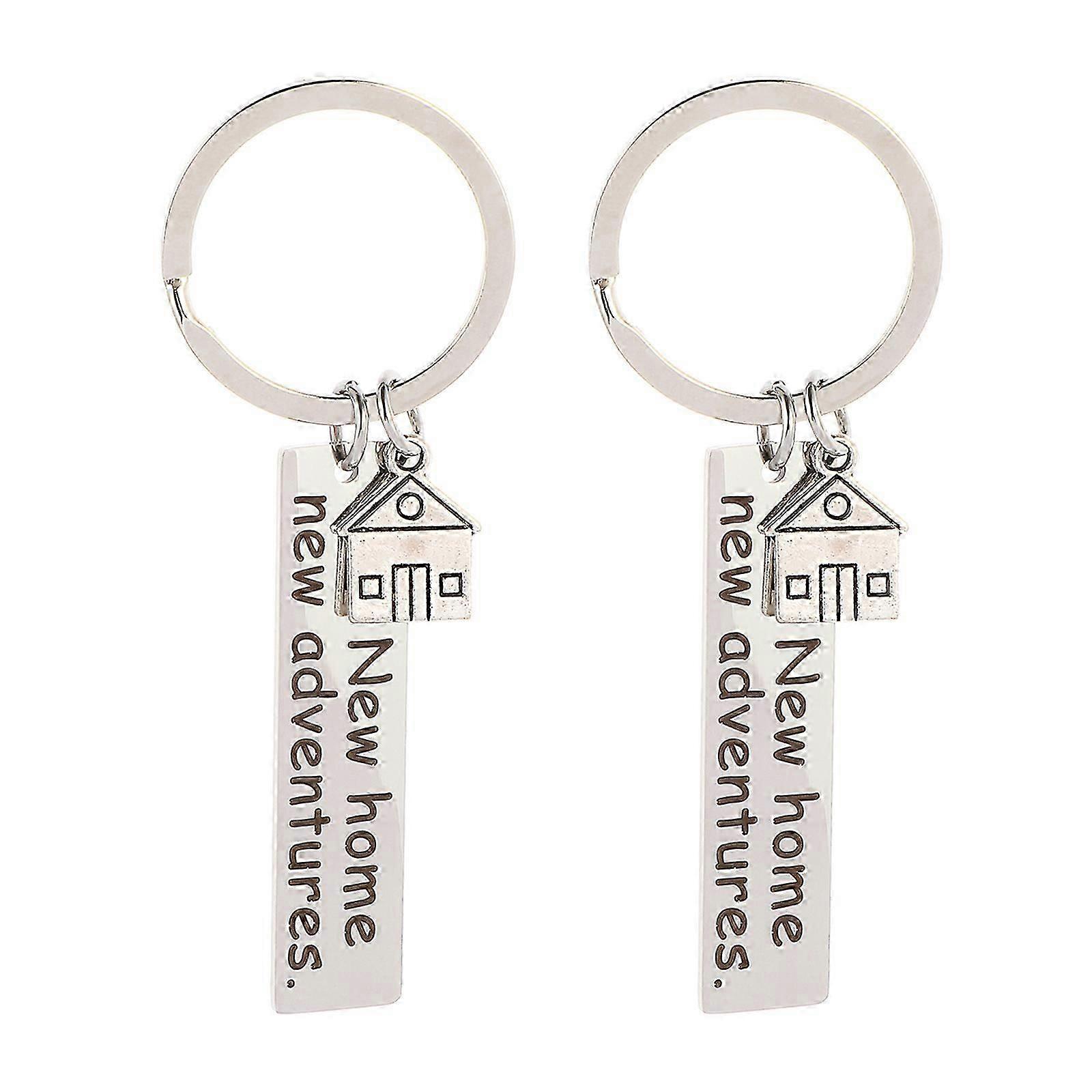 2pcs Housewarming Gift Keychains Home Key Chains Bag Keys Hanging Pendants