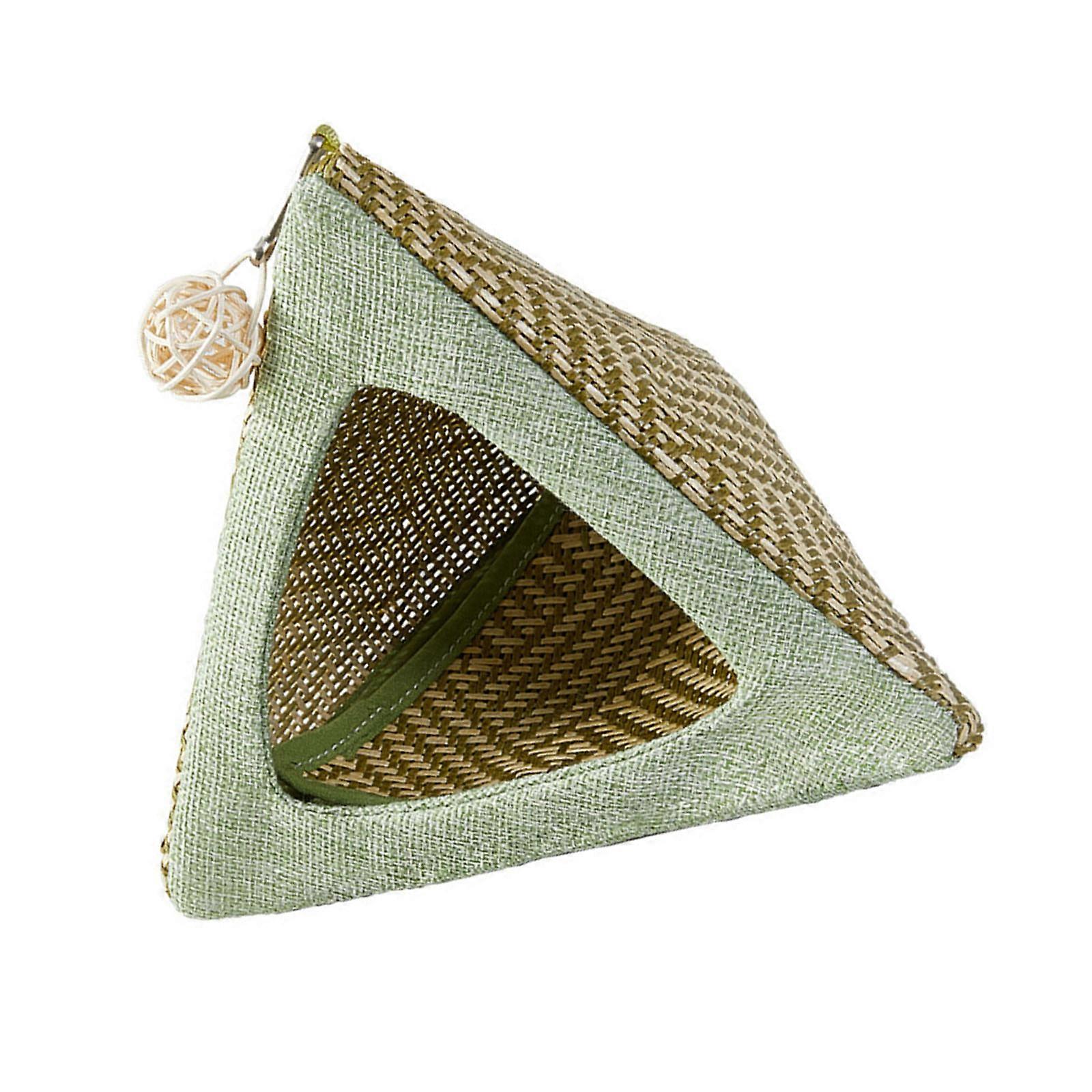 Fabric Parrots Nest Triangular Shape Hanging Shelter Cooling Tent Decorative Birdhouse With Ventilation Cage Accessories Multicolor