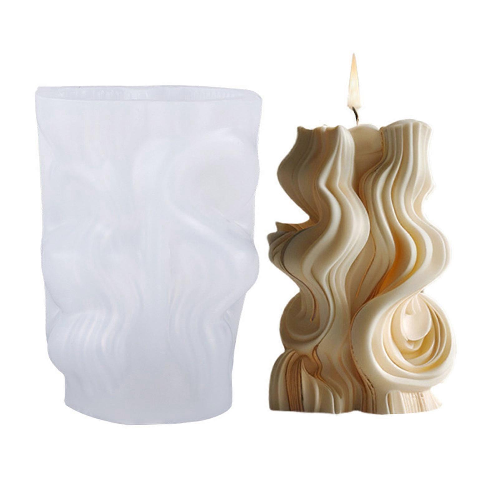 Silicone Moulds Spirals Flower Shape Candle Molds Ornament Molds Epoxy Resin Molds Plasters Molds for Candle Making Multicolor