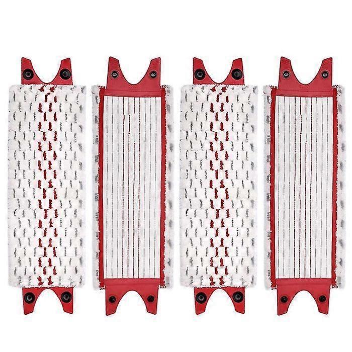 Pack of 4 flat microfiber mop heads compatible with Vileda Ultramax