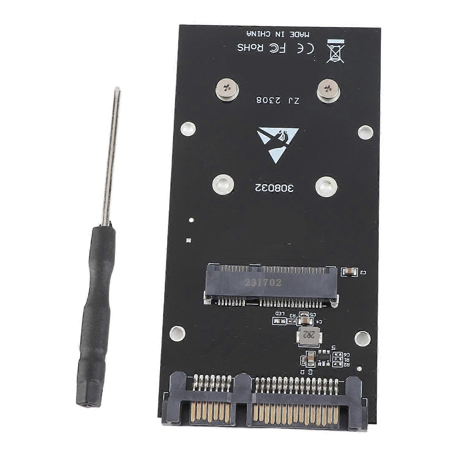 MSATA to SATA III Adapter 6Gbps Fast Transfer Mass Storage Interface PCB with SATA Interface for Des