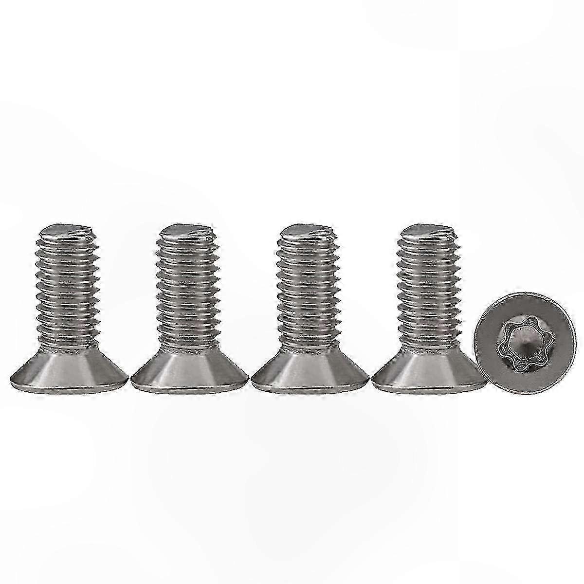 M4 Countersunk Torx Drive Screws, 304 Stainless Steel, Fully Threaded, 25-Pack