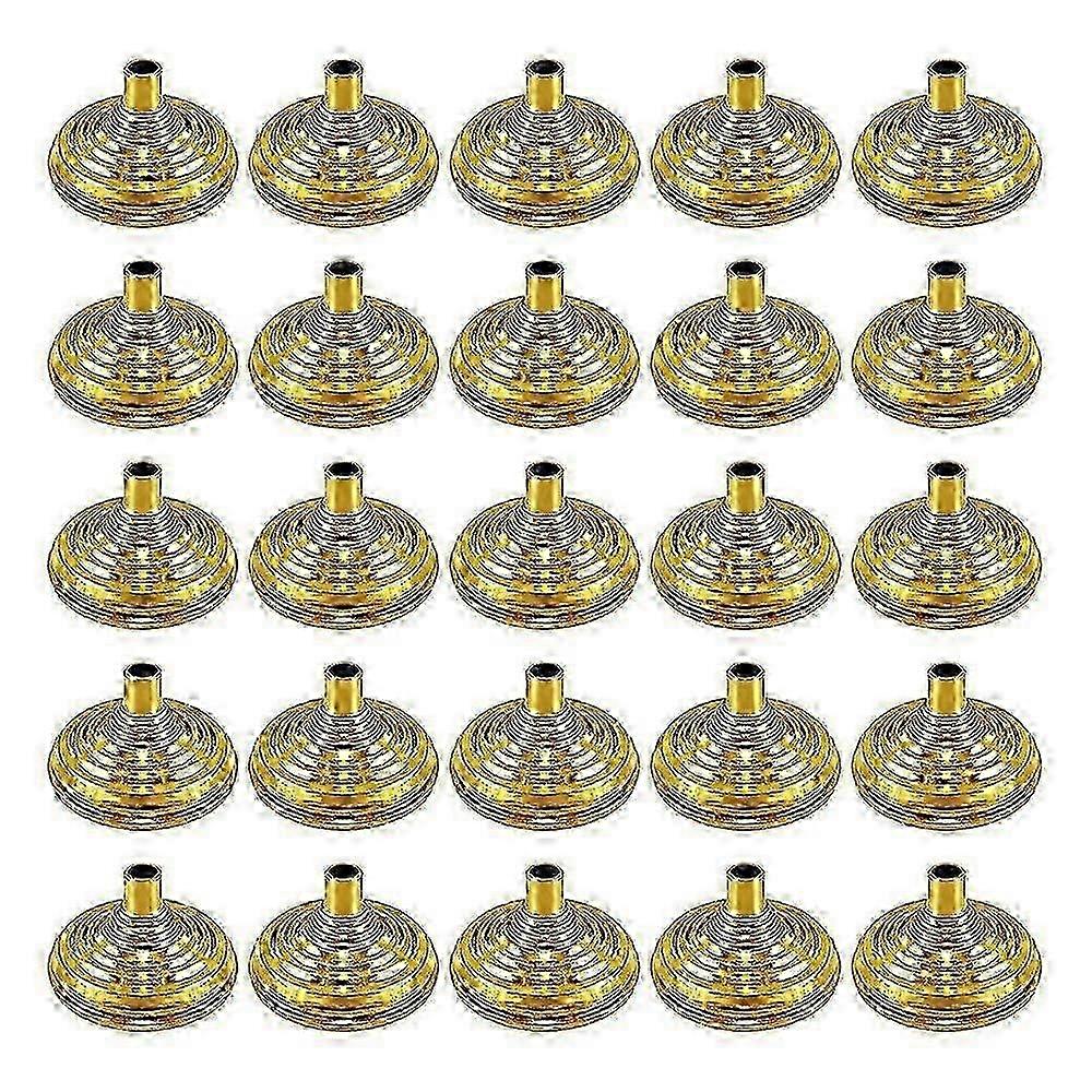 25Pcs Gold Mini Hand Held Flag Stand Base Table Flag Base Bar Restaurant Party Conferences Desktop D