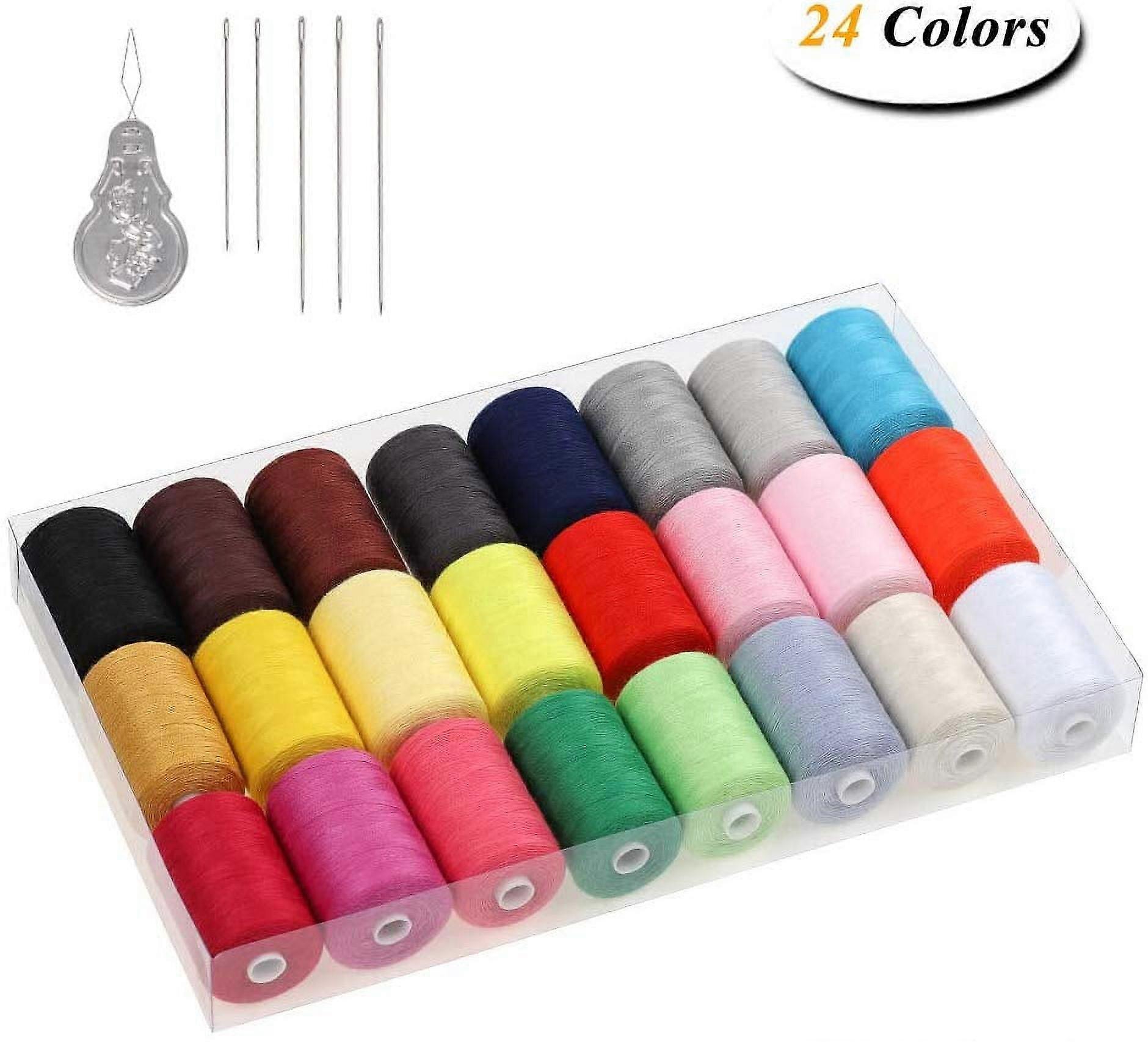 Sewing Thread 24 Colors Cotton Thread Sets Spools Thread For Sewing