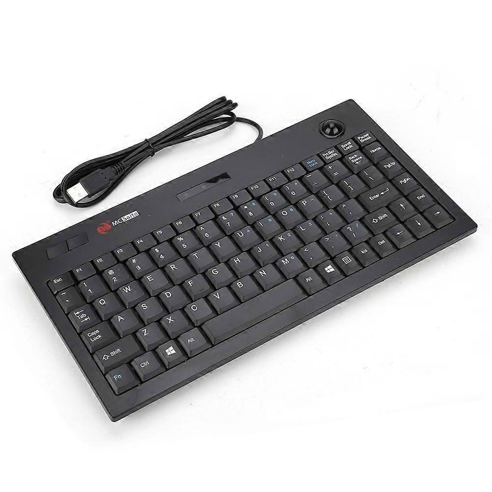 Ultra thin Mini Wired MC 9712 Keyboard USB Industrial Silent Business Keyboard Black