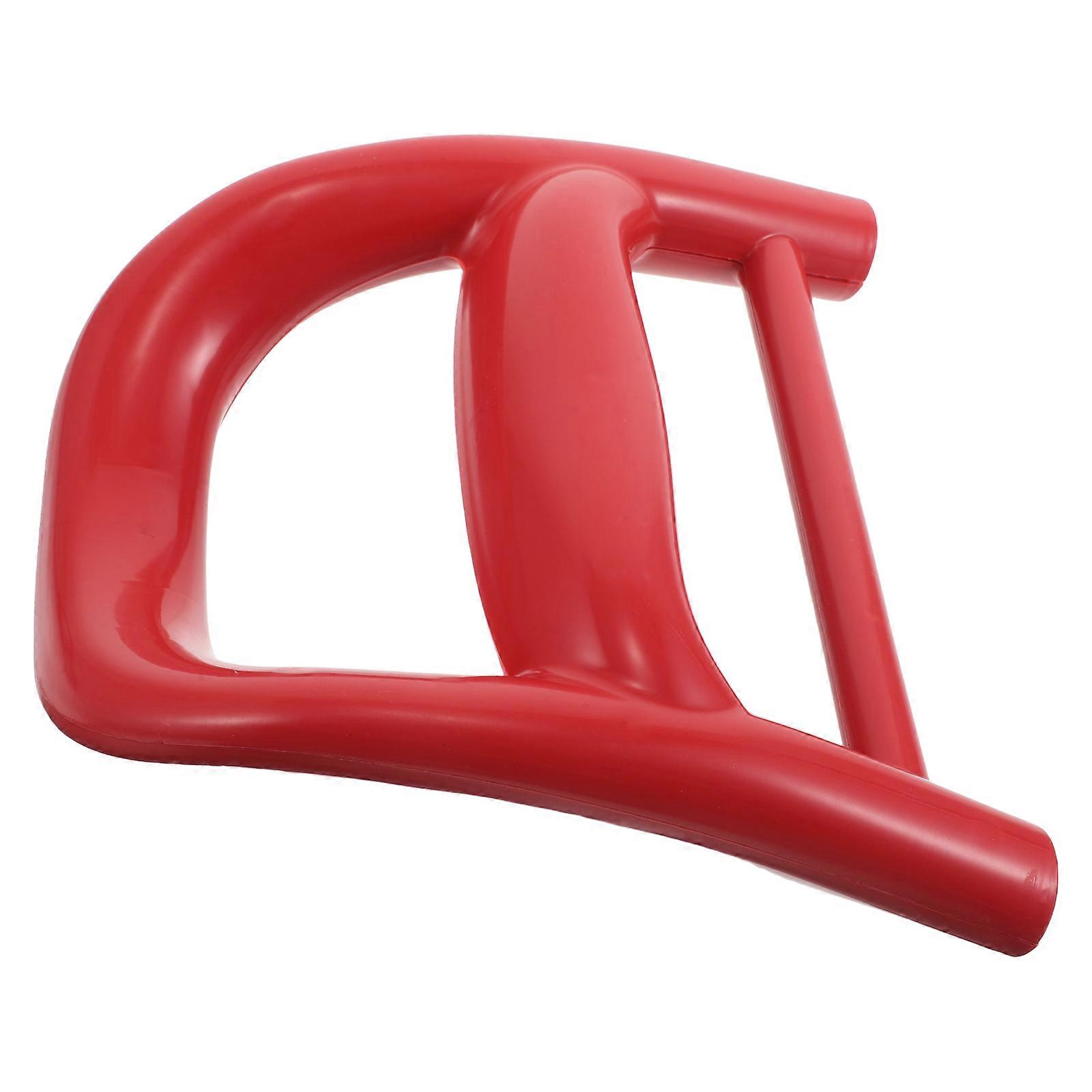 Red Plastic Trolley Cart Replacement Handle for Stable Pulling