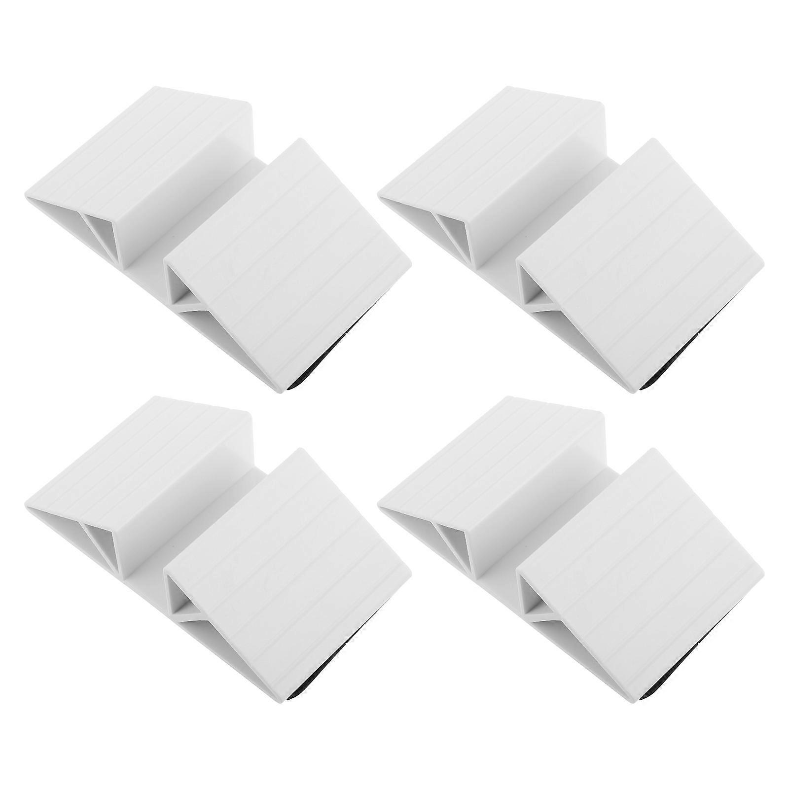 Pet Gate Support Feet for Stabilizer with 4Pcs White Plastic Triangle