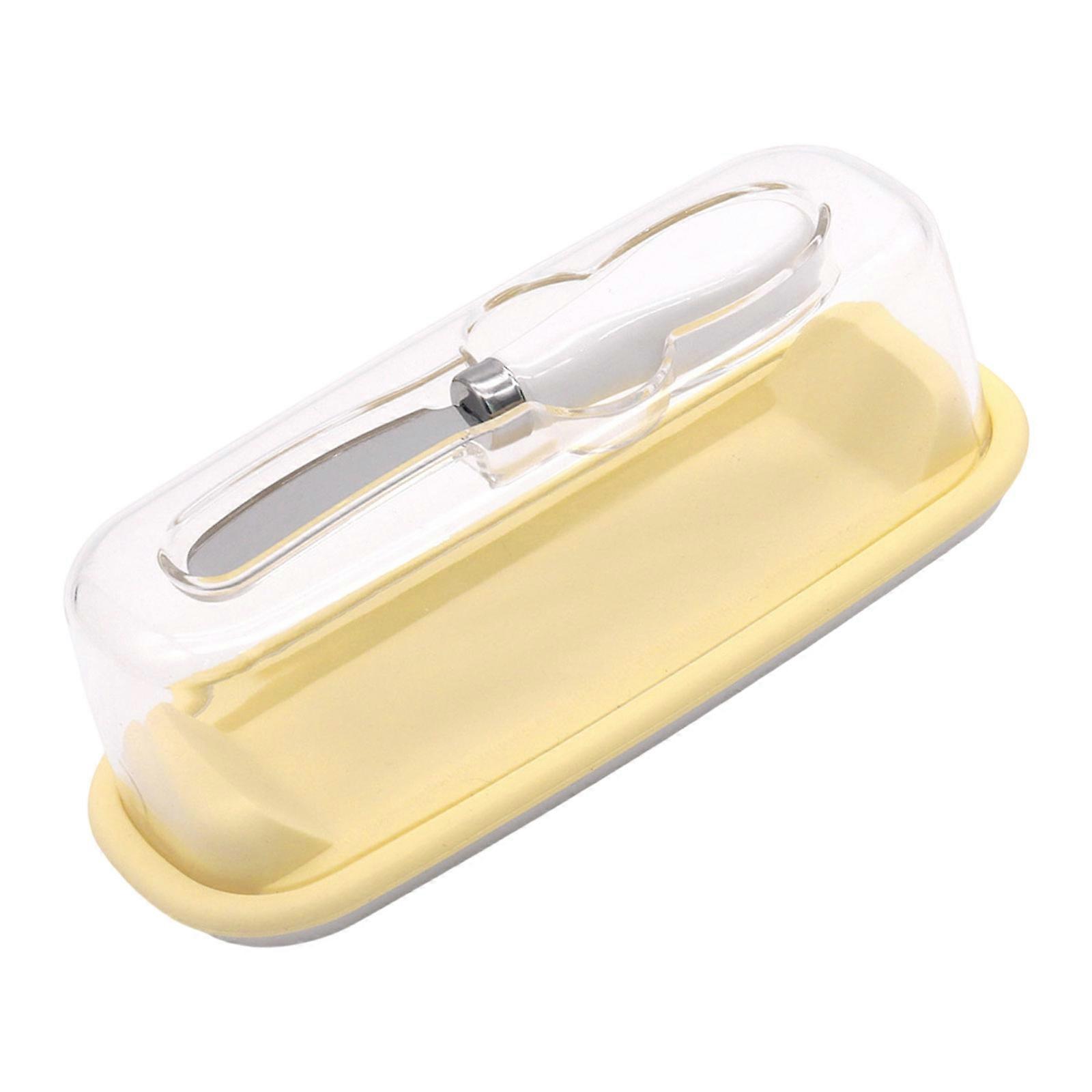 Stackable Refrigerator Butter Container Food Safe Silicone Construction Removable Ceramic Blade Easy Cleaning Design Multicolor