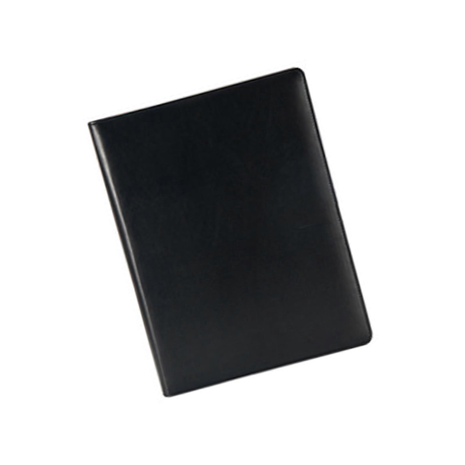 Porte-documents en cuir avec bloc-notes intégré, format lettre, 4 anneaux, multicolore