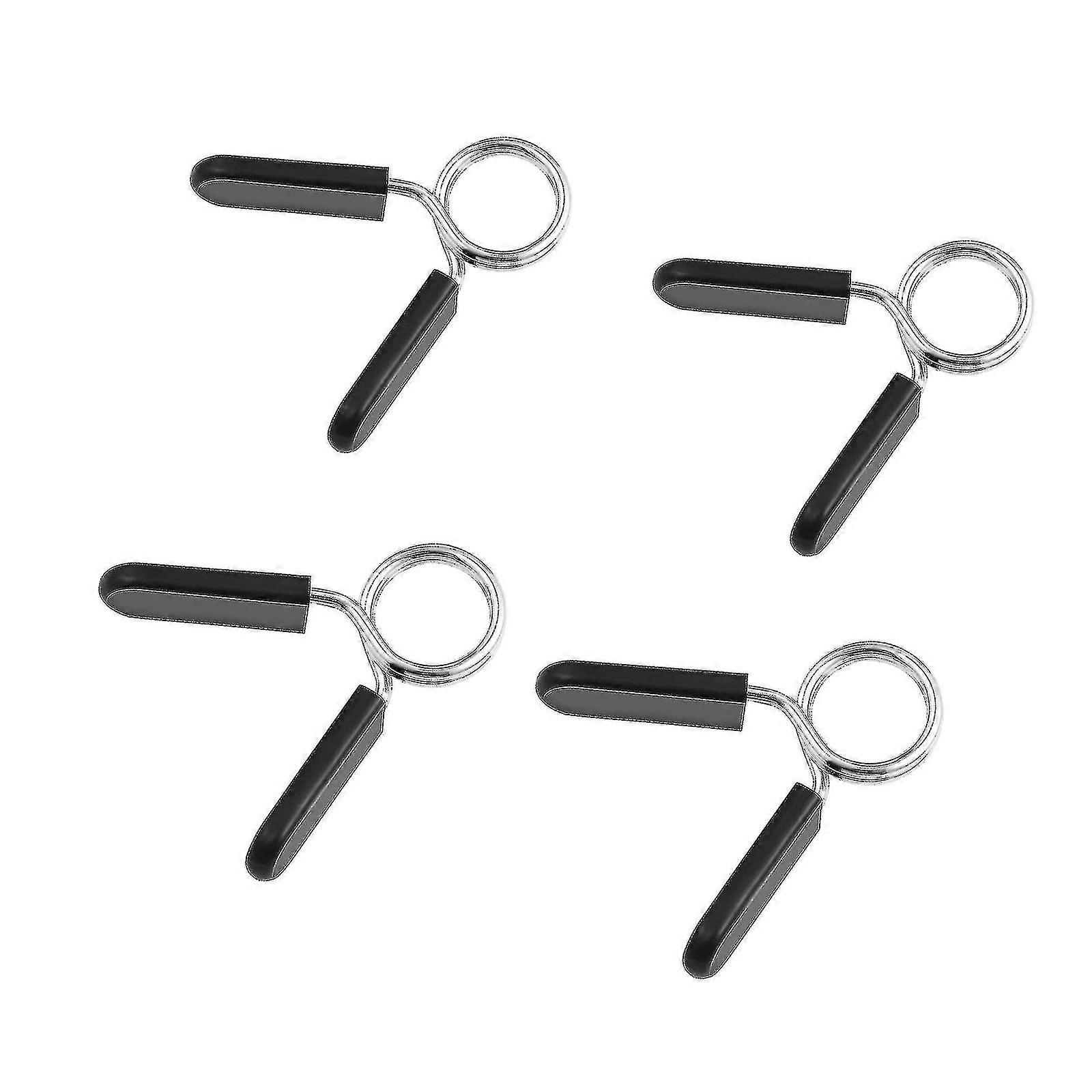 4Pcs 25/28/30mm Barbells Bar Clamp Dumbbell Rod Collars Weight Plate Spring Lock Spring Collar Clips Easy to Use Multicolor