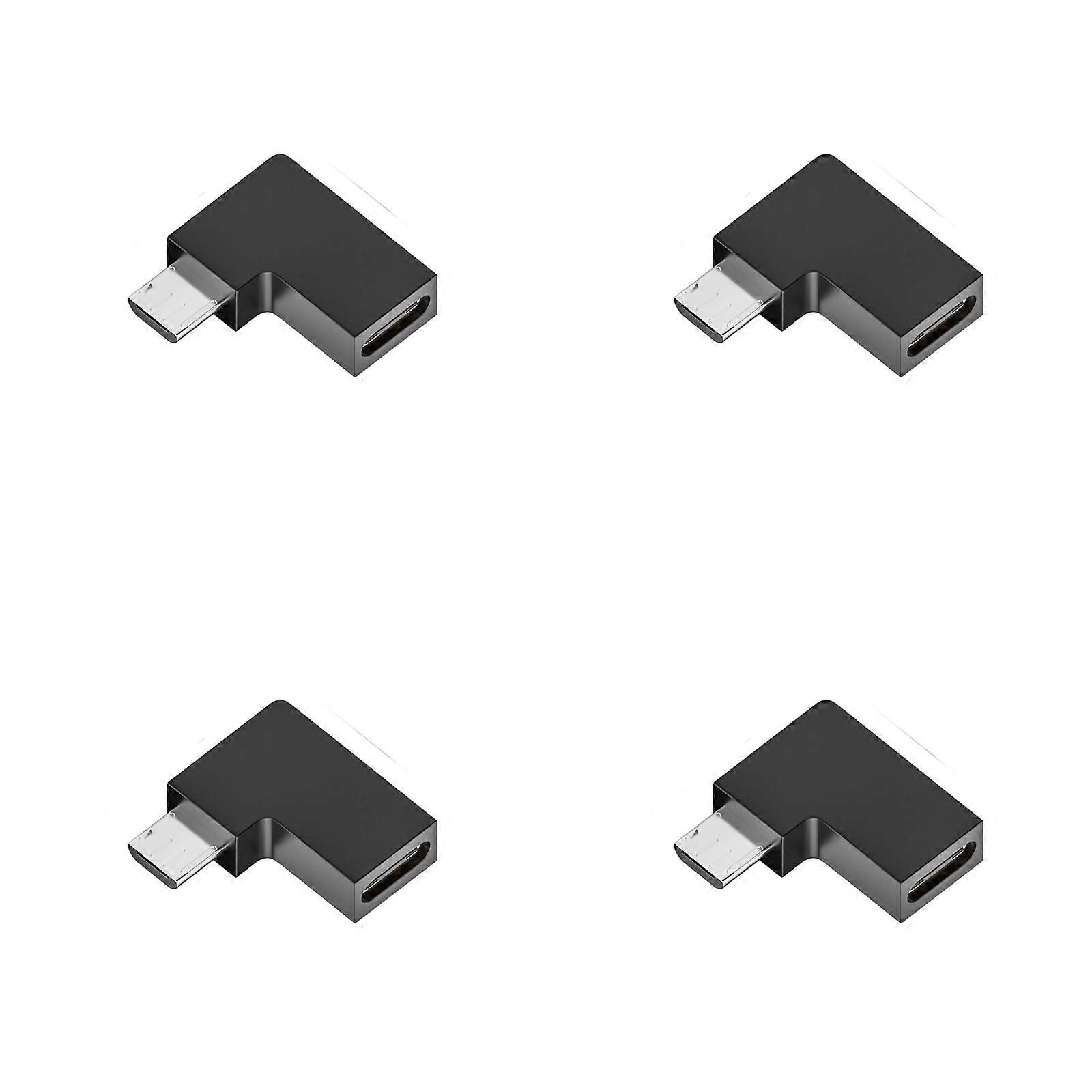 Space Efficient USB C to USB 90 Degree Angled Adapter Supports 2A Fast Charging 480Mbps Transfer ABS Metal Build Multicolor