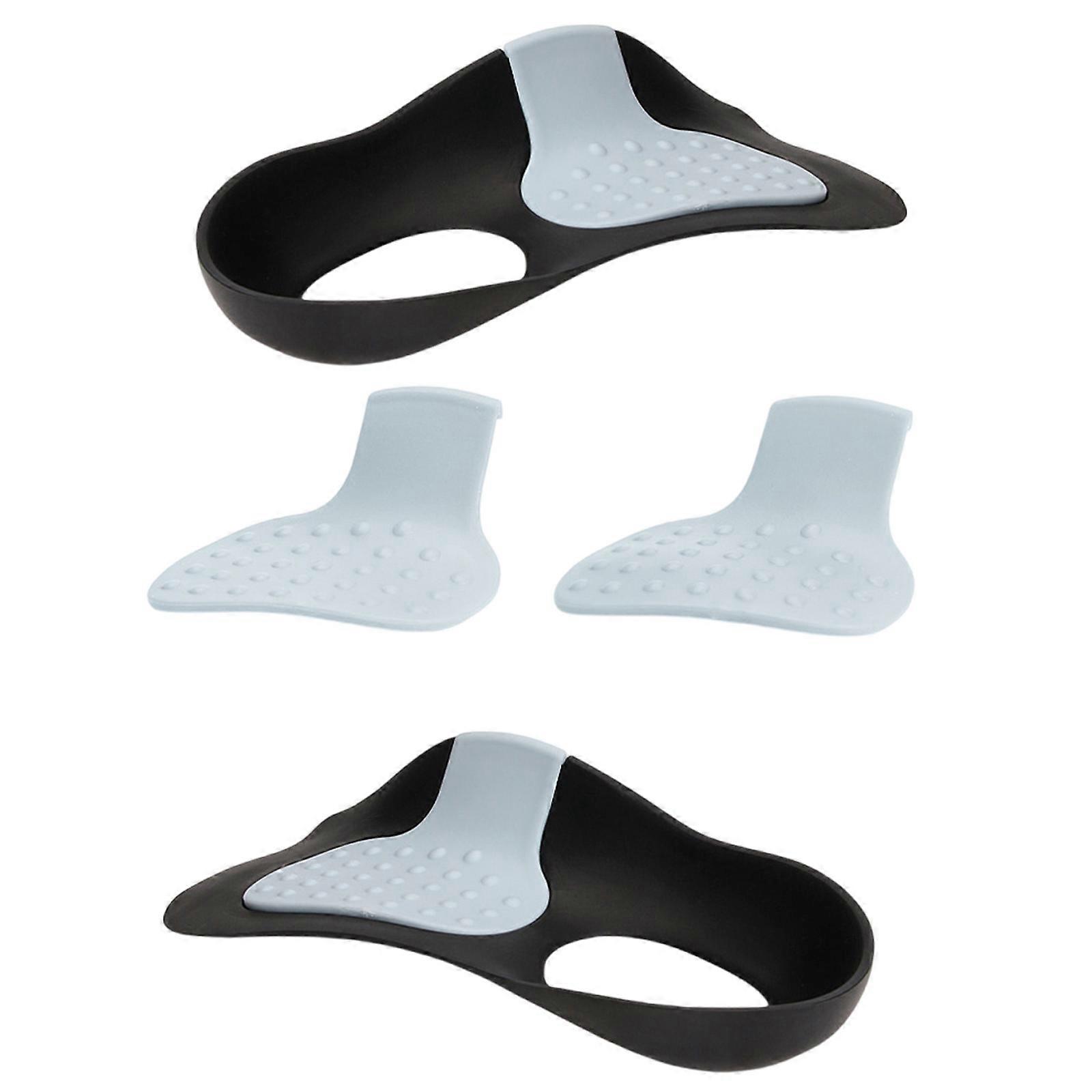 Double Tone Bend Support Shoe Insoles With Secret Height Increase And Against Slip TPR Cushioning Everyone Day Comfort  Black and blue M