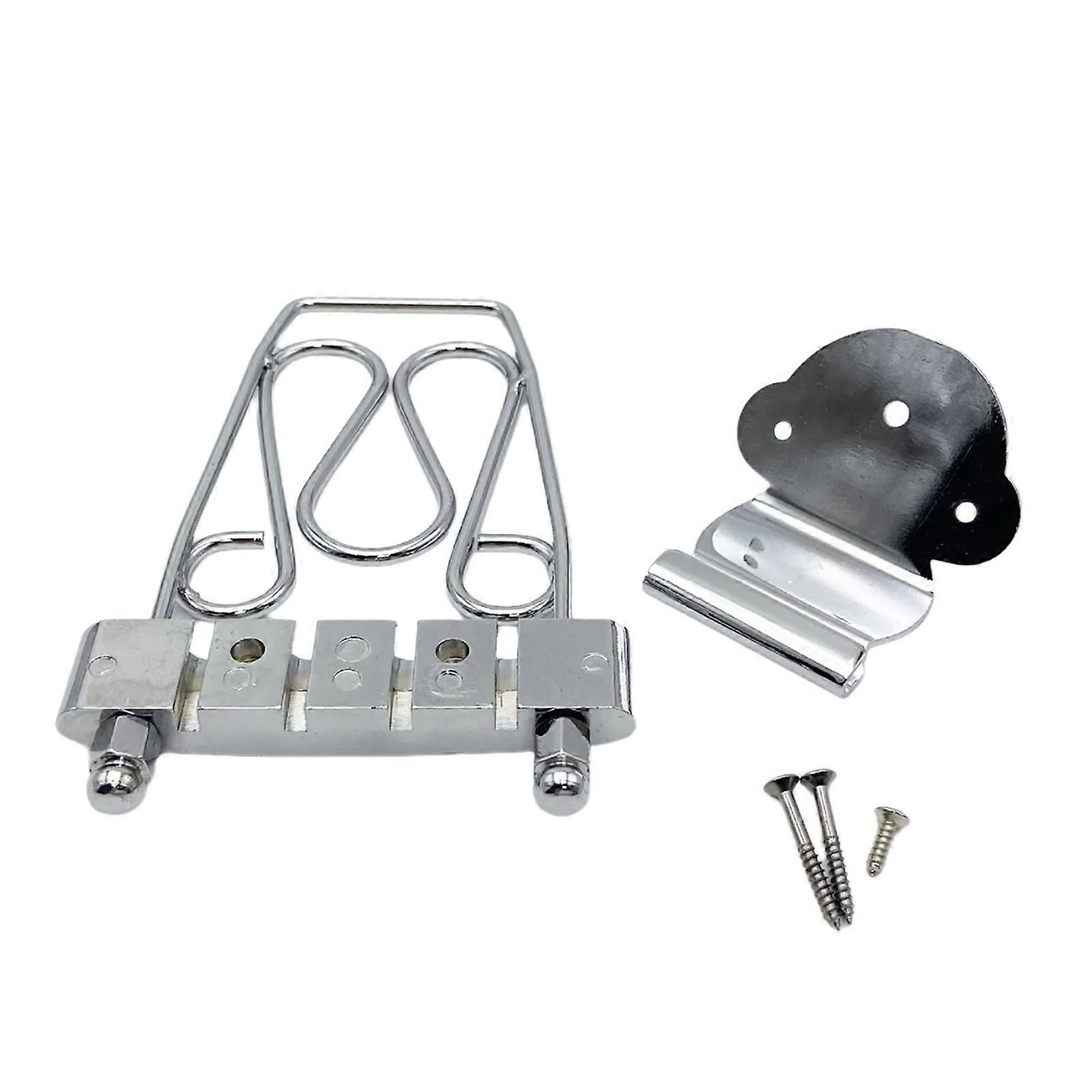 Metal 4 String Jazzs Bass Bridge Metal Texture for Enhancing Resonance and Precise Tuning Stability on Electric Guitars Multicolor