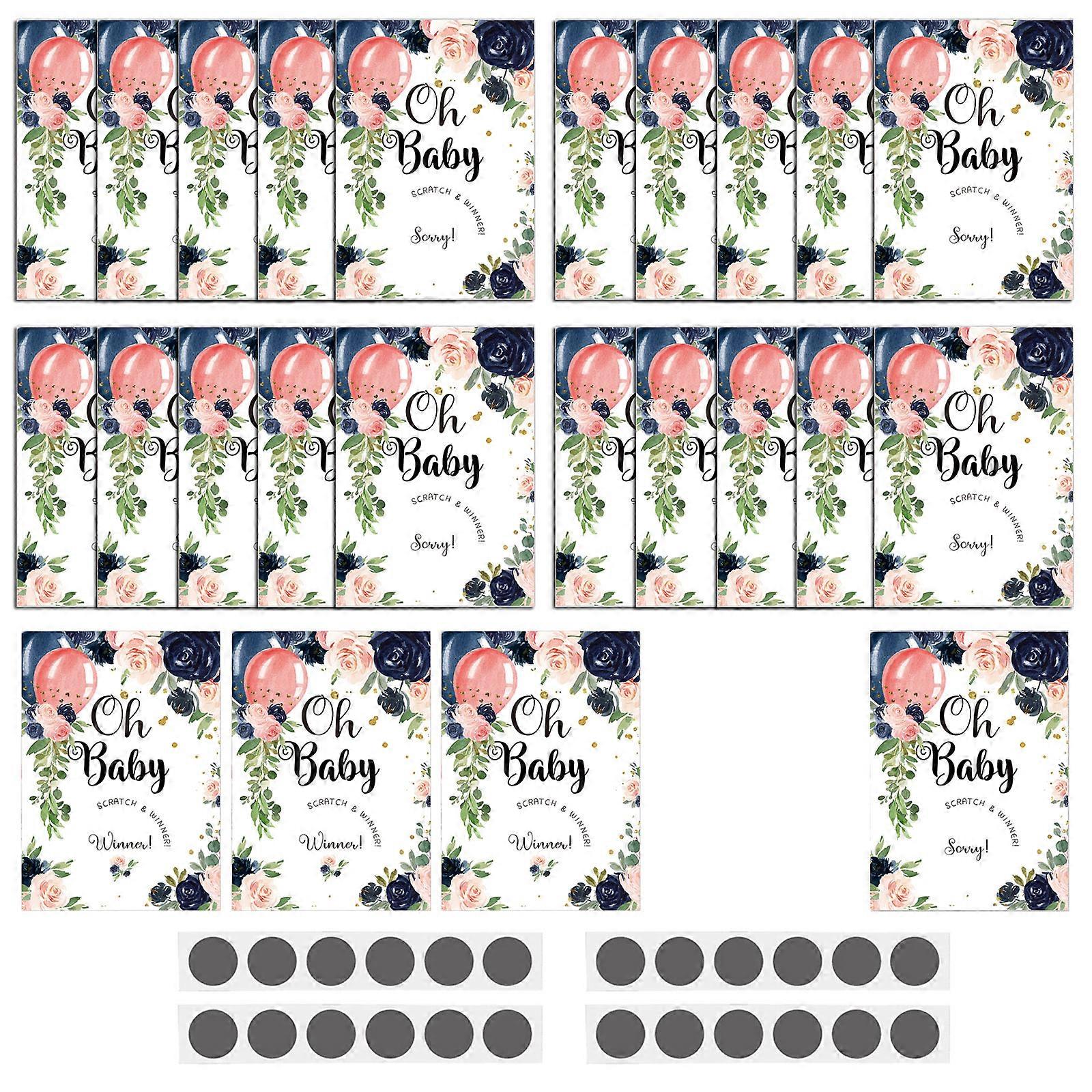 Fun Baby Shower Game Raffle Cards Scratch Off Lottery Tickets Scratch Tickets 24PCS Multicolor