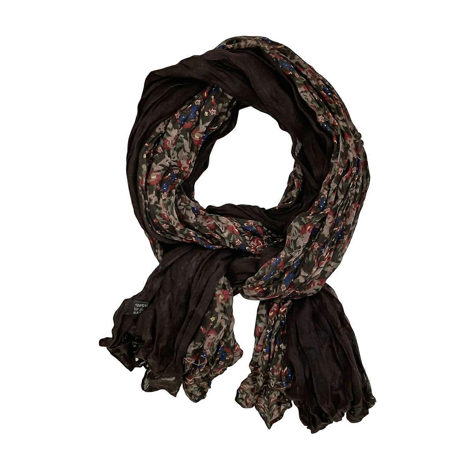 Ladies Shawl Scarf Floral Print Versatile Comfortable Bright Color Shawl Wrap Soft-textured Winter Accessory