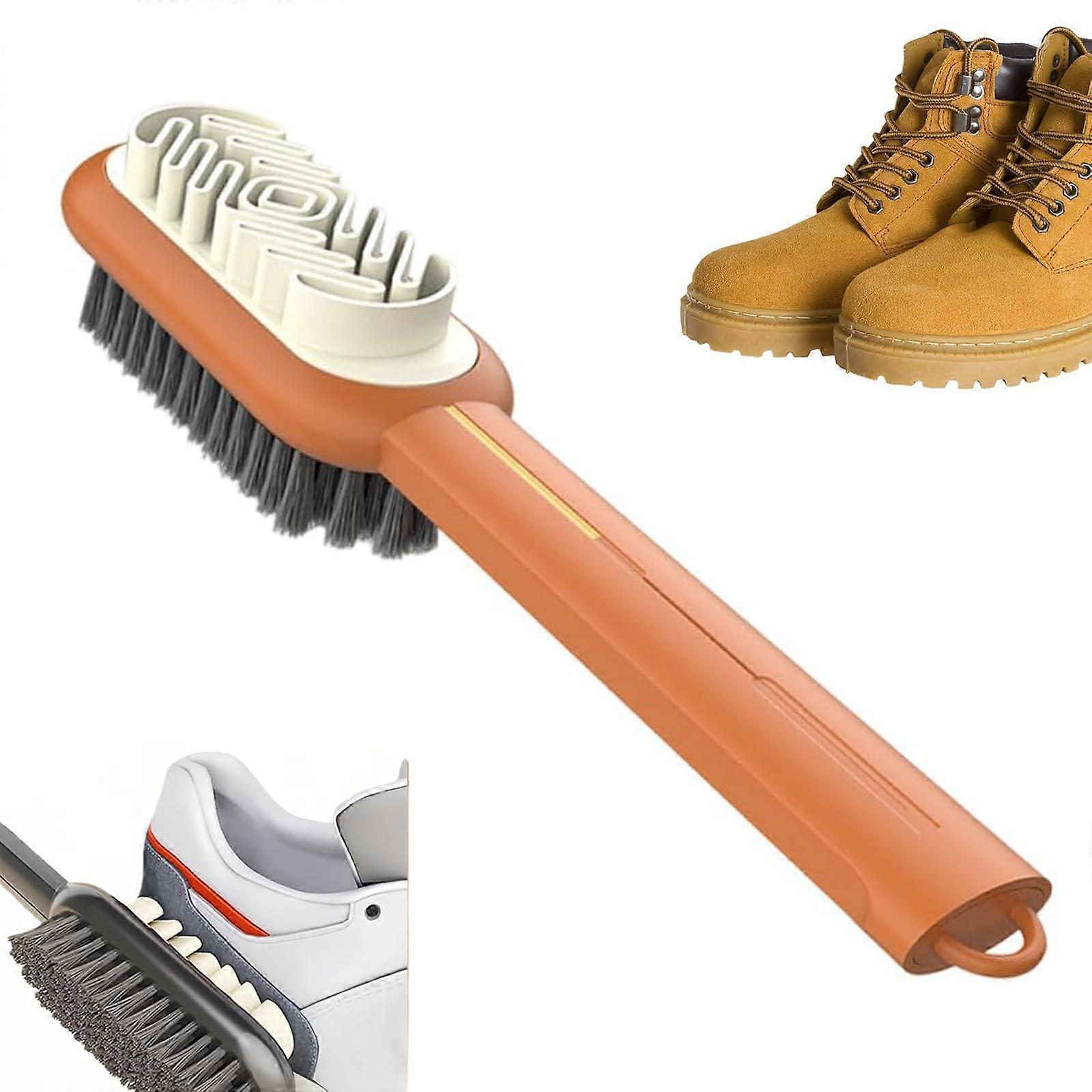 Suede Shoe Brush with Rubber Eraser and Soft Bristles, DoubleSided Cleaner for Nubuck and Leather