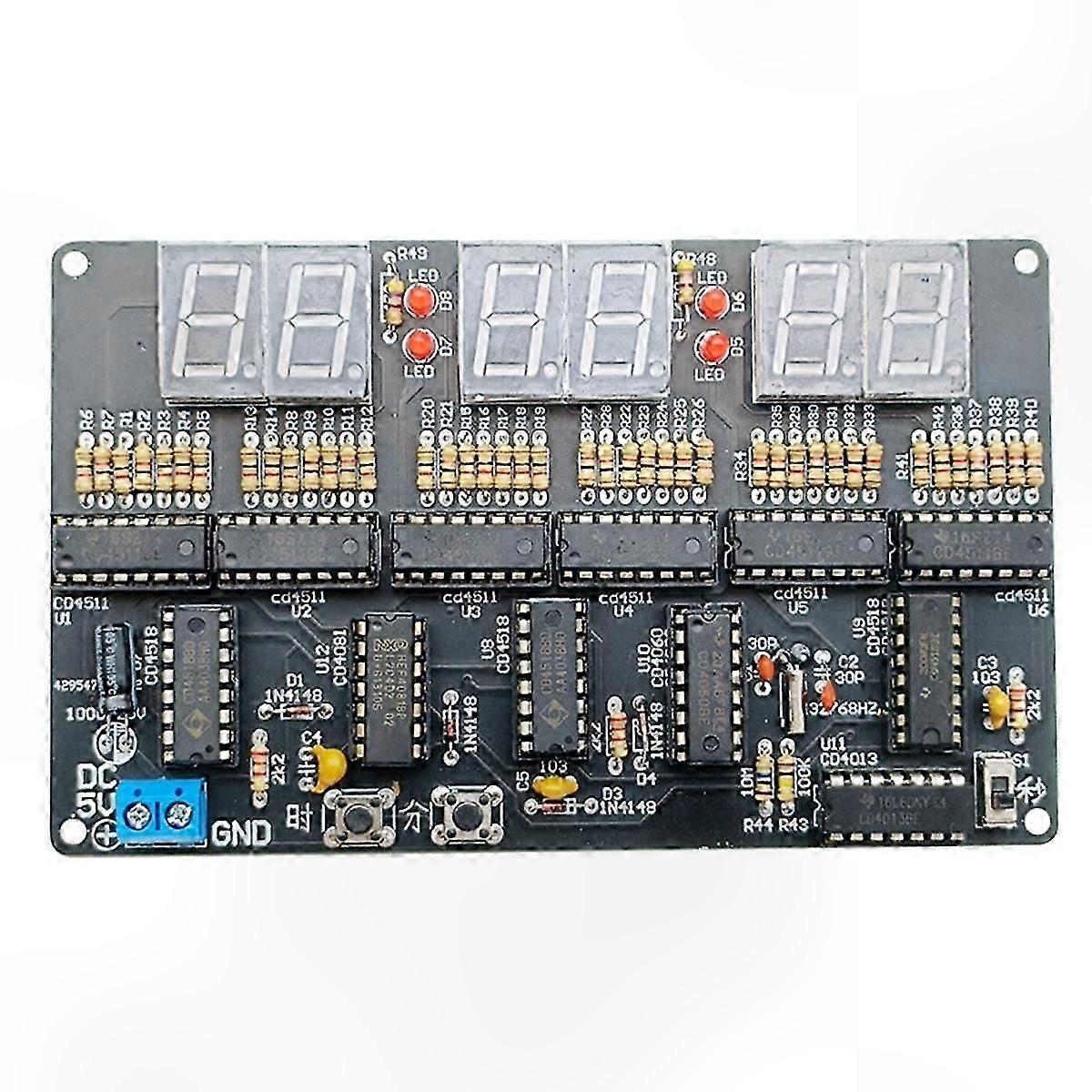 4.5V-5.5V 6-Bit Digital Clock Kit DIY Electronic Soldering Training Educational Circuit