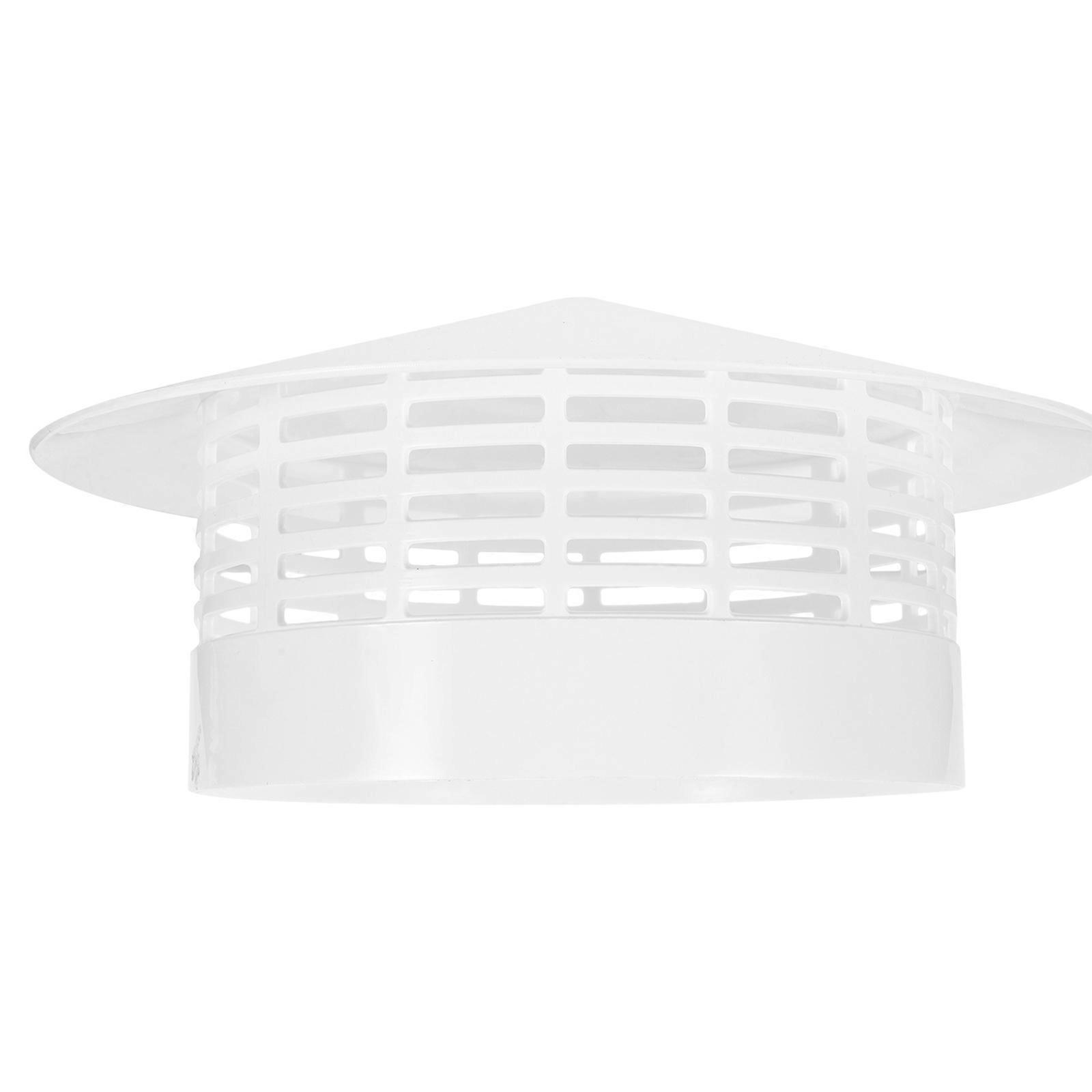 Chimney Cover Vent Rain Proof Cap for Protection PVC White