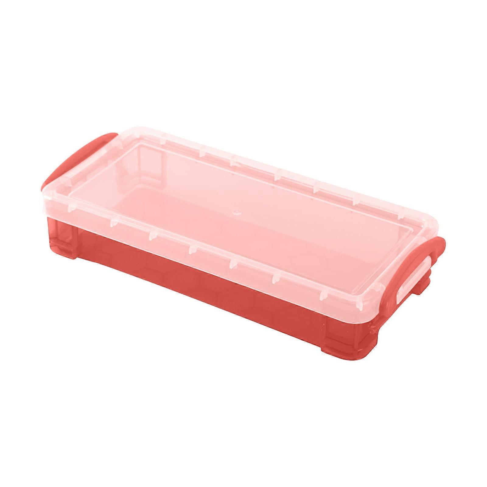 VALSEEL Transparent Plastic Pencil Case Plastic Pencil Case Storage Box