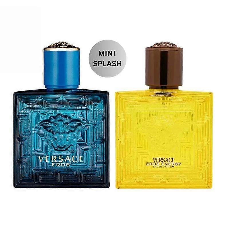 [2-PACK] Versace Mini Splash Colognes för män (0,17 oz / 5 ml styck)