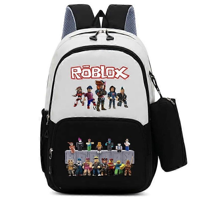 Roblox Cartoon Printed Two Piece Backpack Set for Primary and Secondary School Students